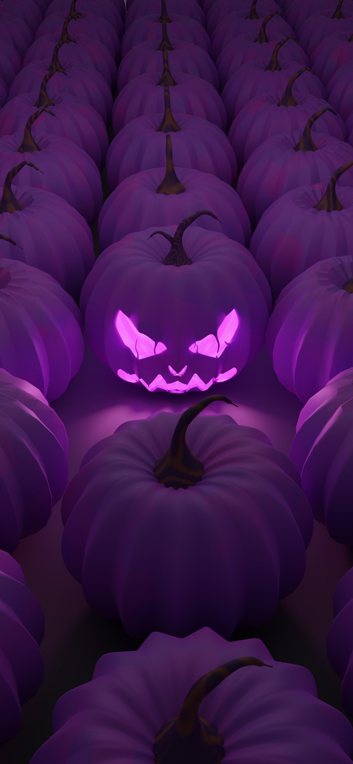 Halloween Pumpkin Wallpaper 4K, Purple