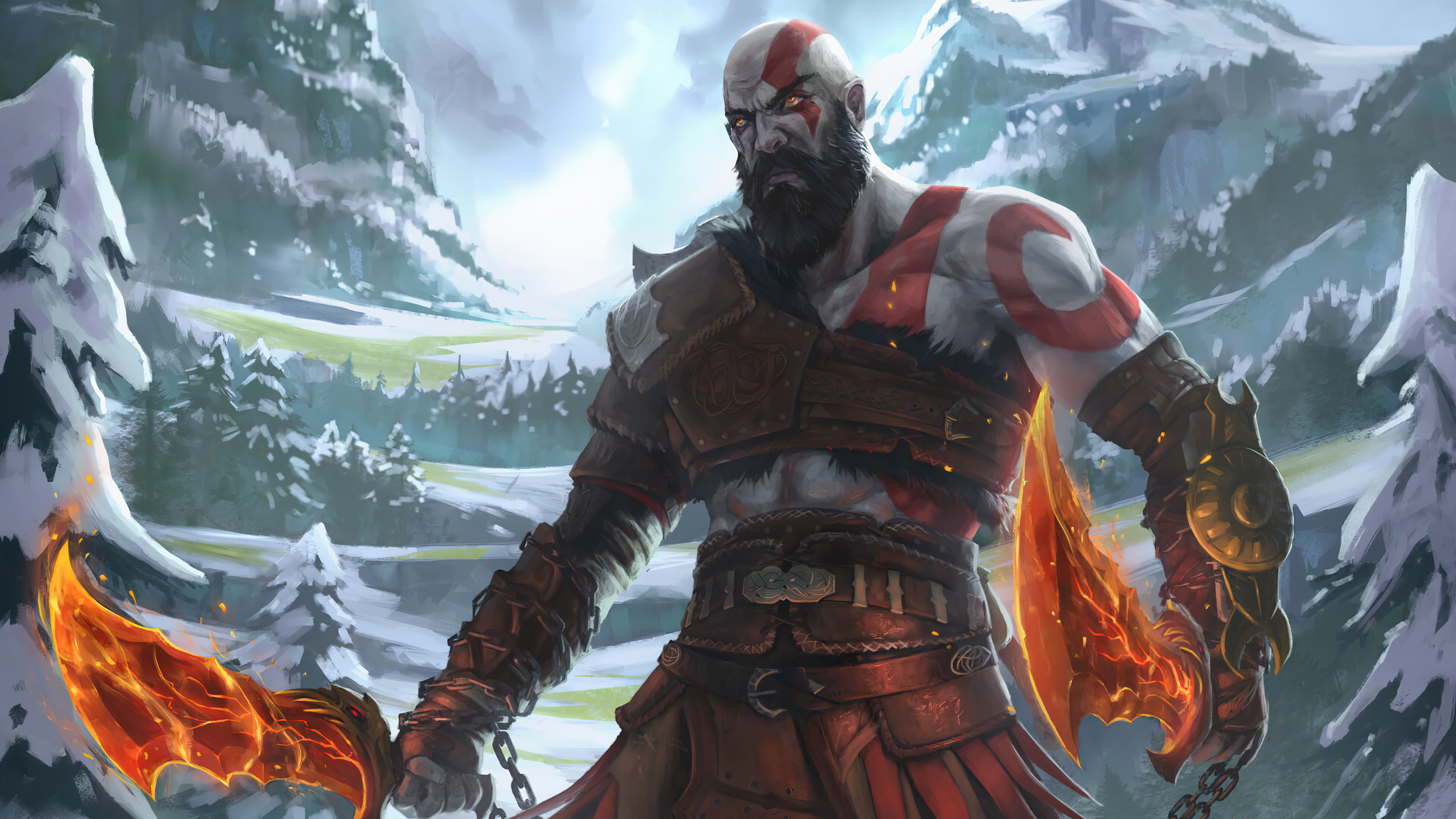 Kratos God of War Ragnarok Art