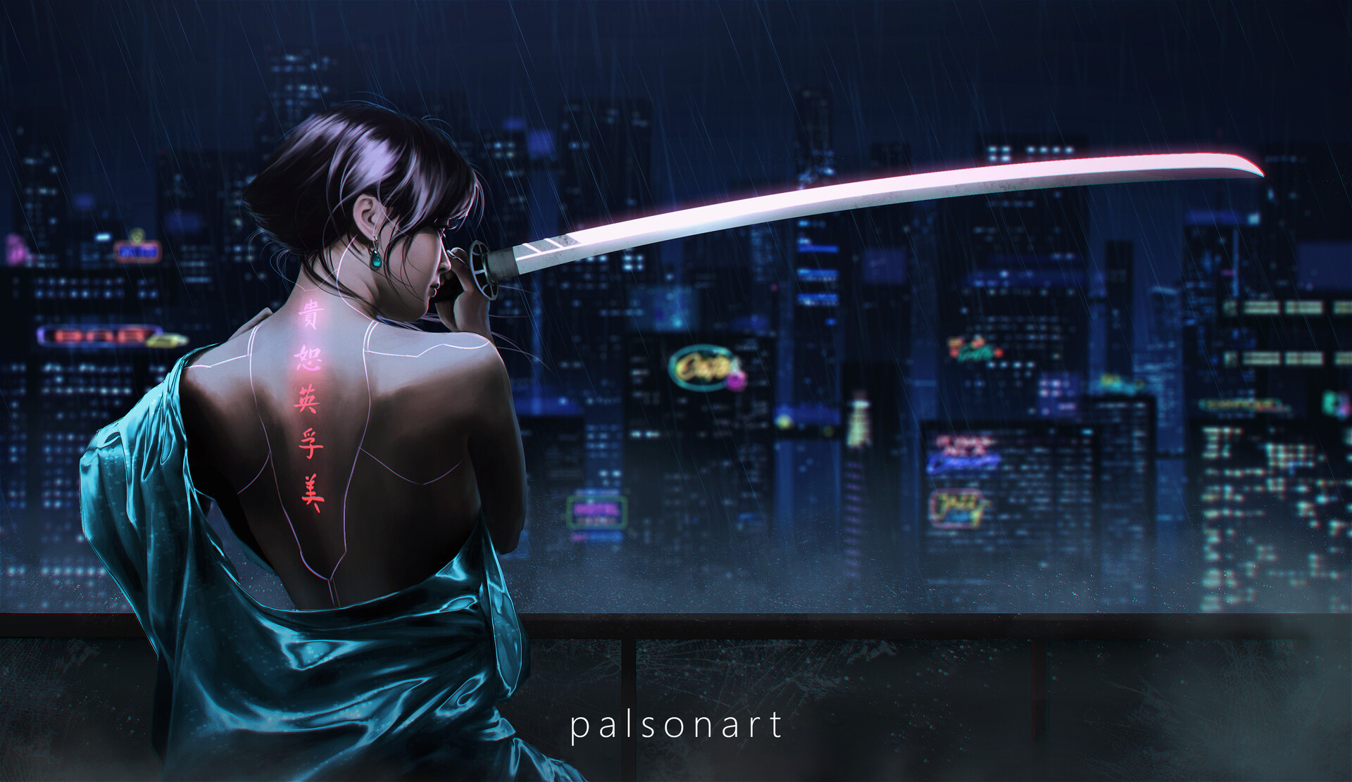 Cyberpunk Sci Fi City HD Wallpaper