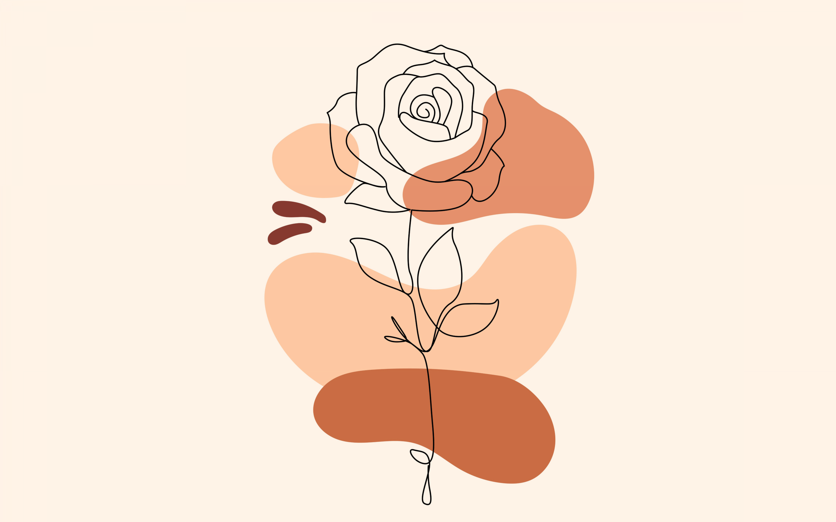 Rose flower Wallpaper 4K, Boho art