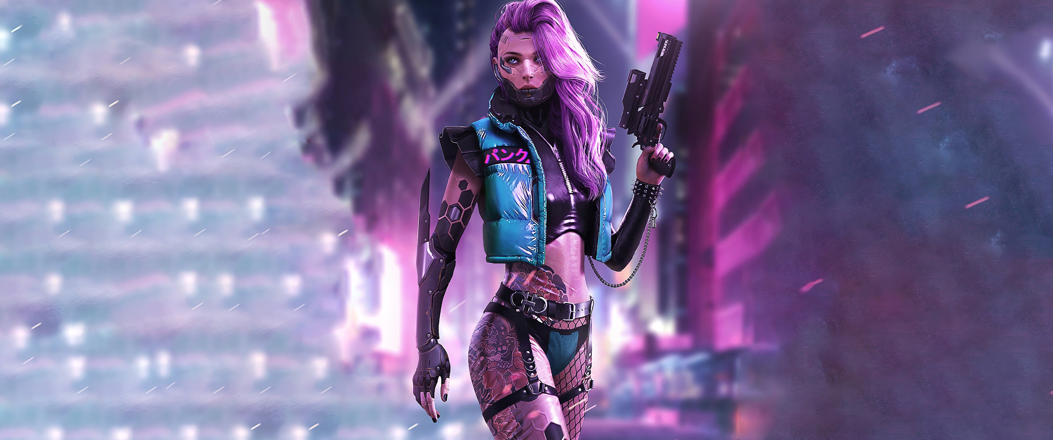 Cyberpunk Girl Sci Fi 4K Wallpaper