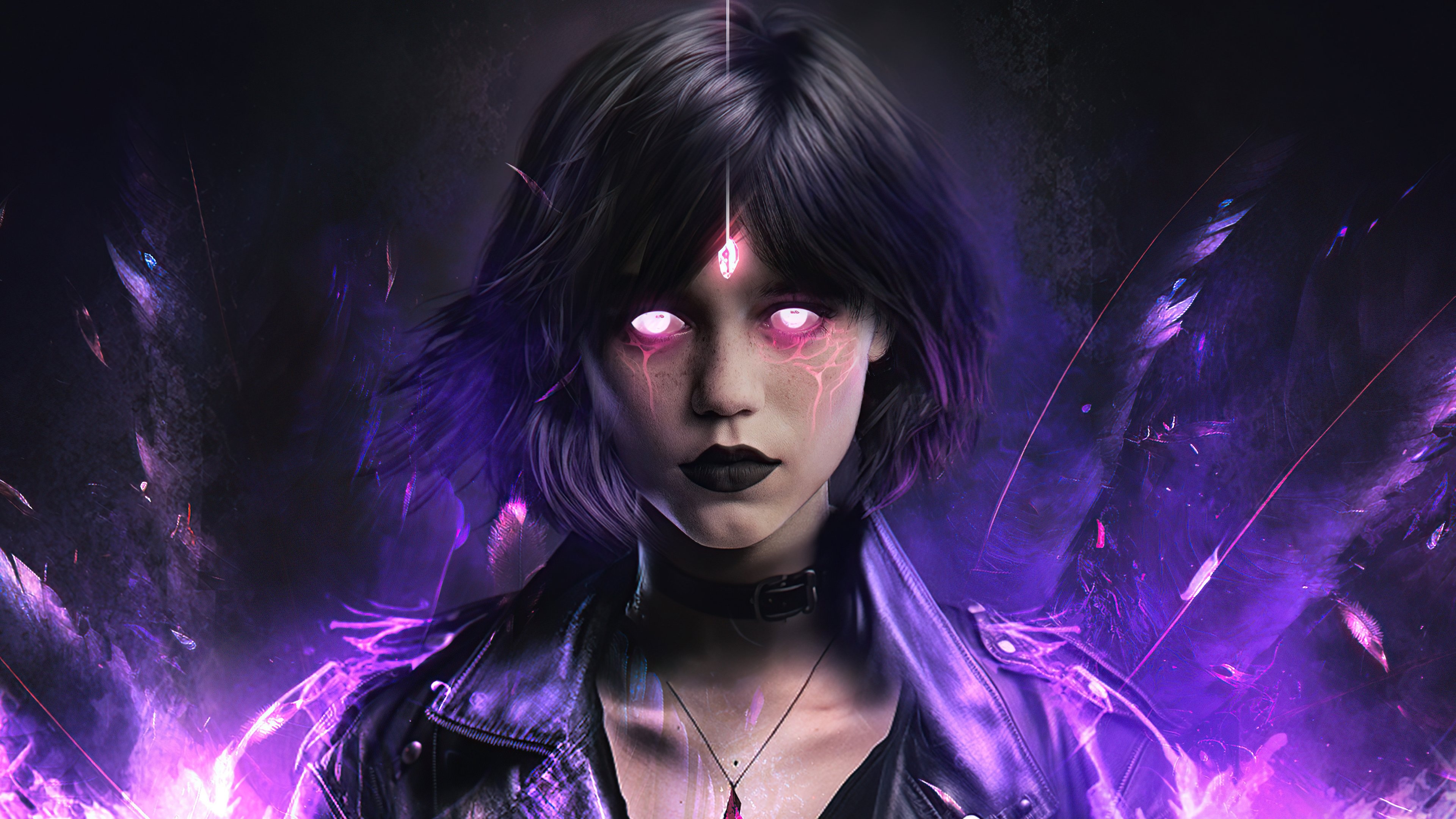 Wallpaper games, raven, jenna ortega