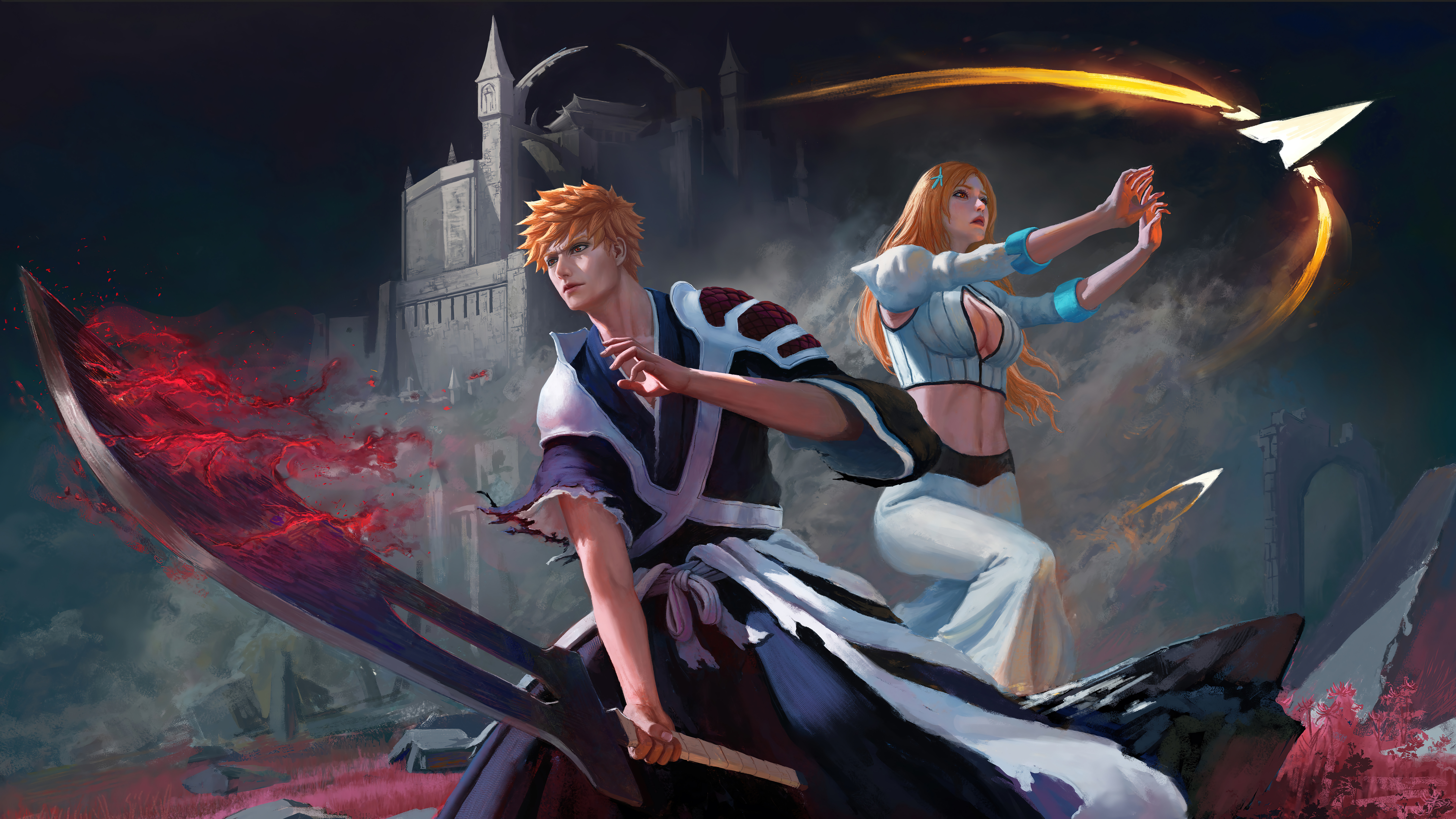 Ichigo Orihime Bleach 1000 Year Blood