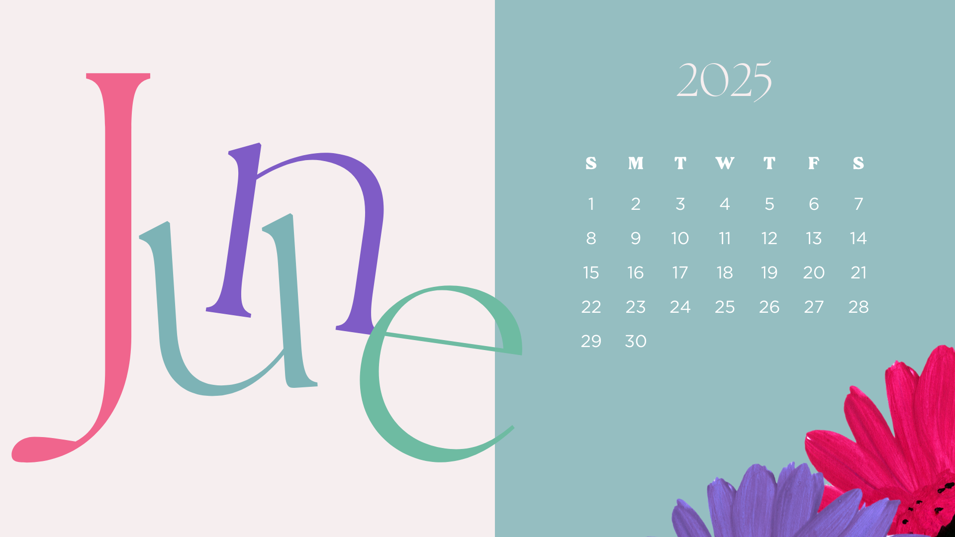 Free June 2025 Desktop Calendar