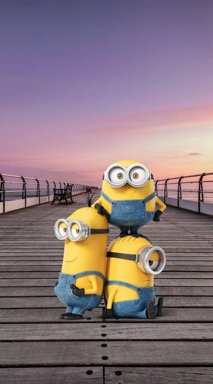 Minions Sunset Digital Art Wallpaper
