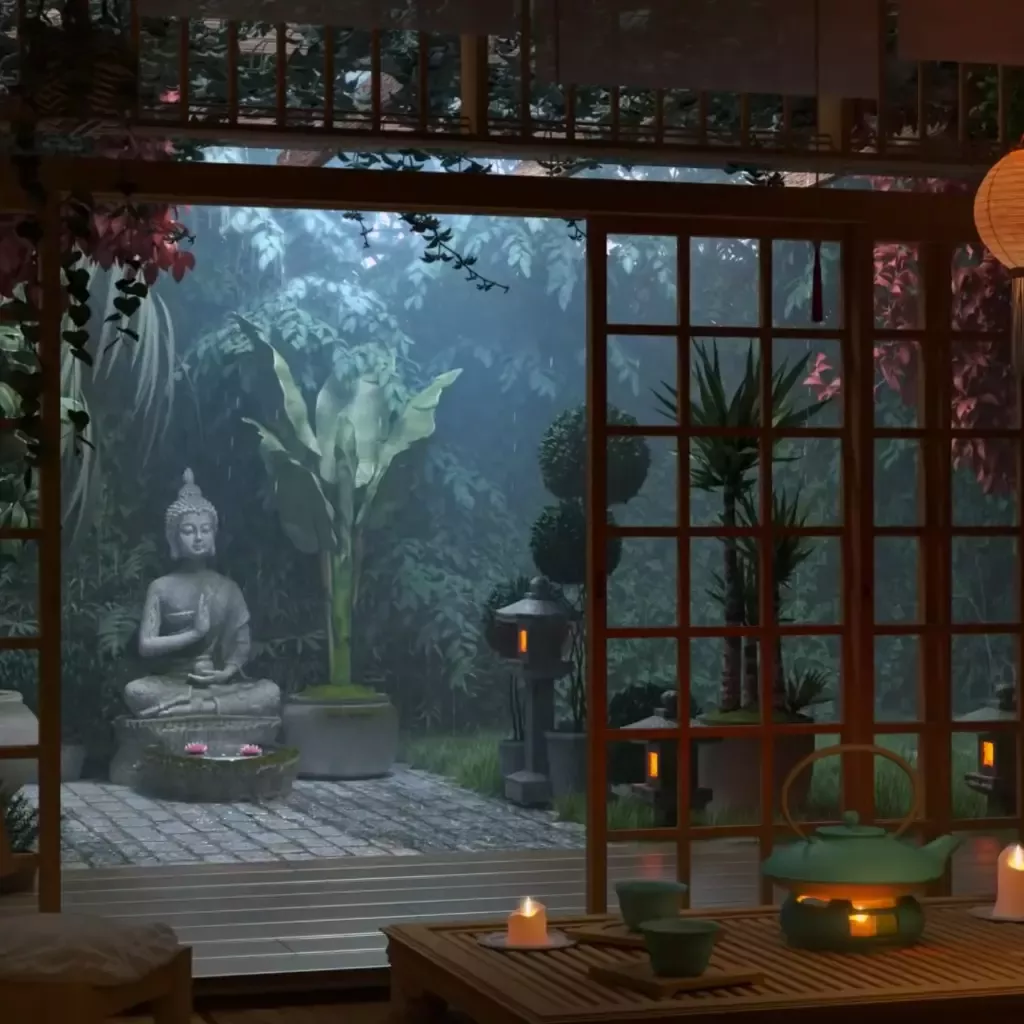 Live wallpaper Cozy Room ZEN GARDEN