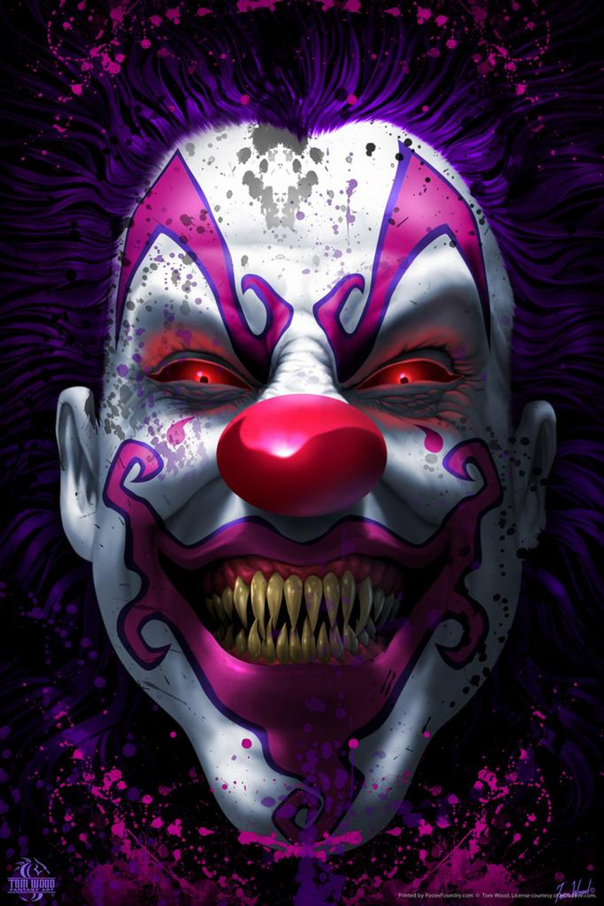 Keep Smiling Scary Clown Horror Tom