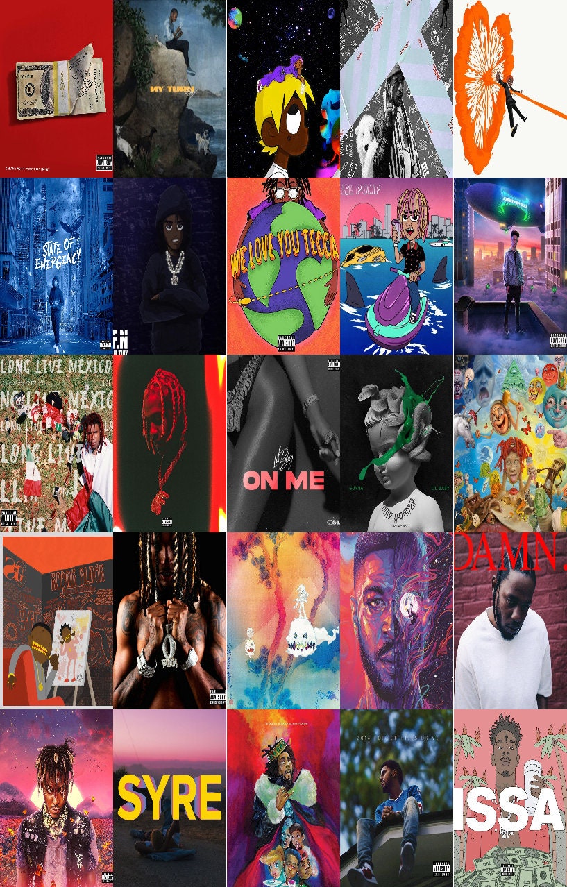 Rap Album Covers Wall Collage Kit