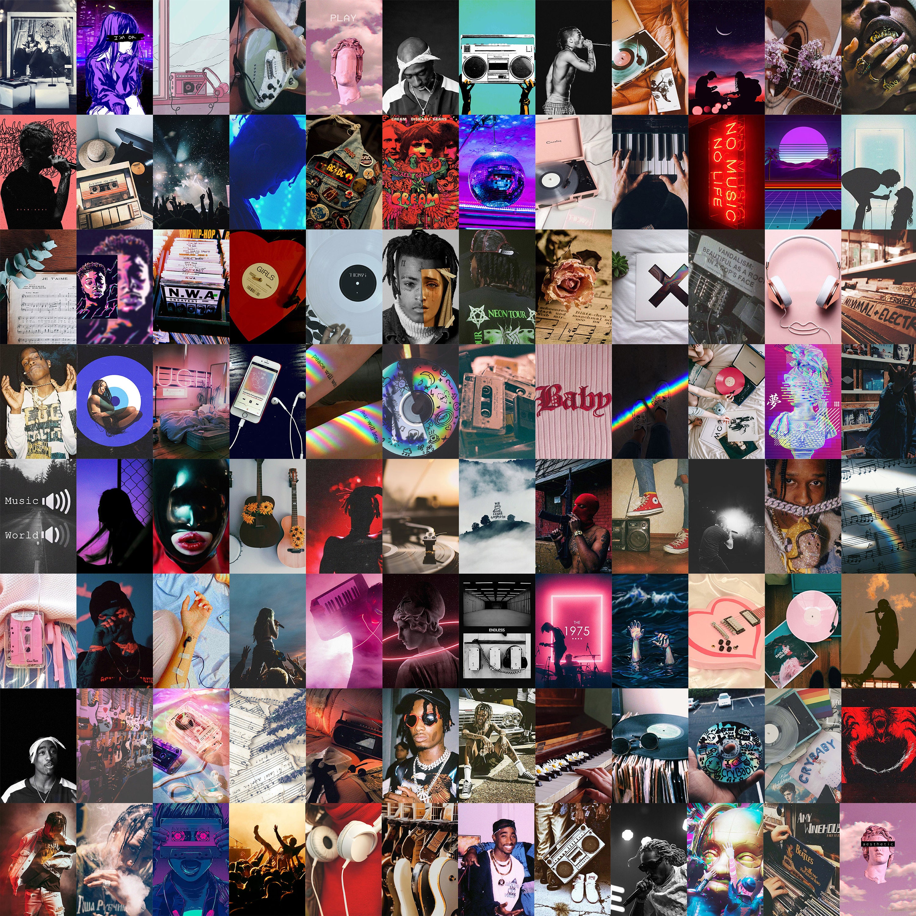 PCS Music Poster Wall Collage Kit