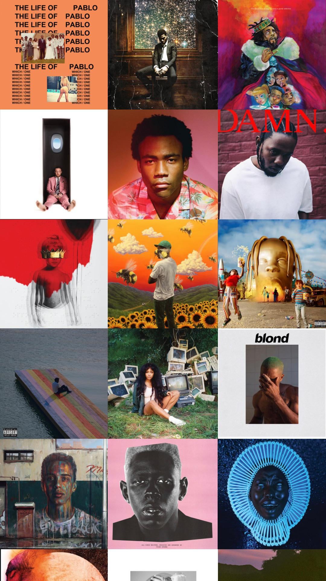 wallpaper of some of my favorite albums