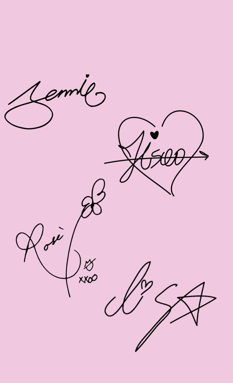 Blackpink's signature. Ejemplos de