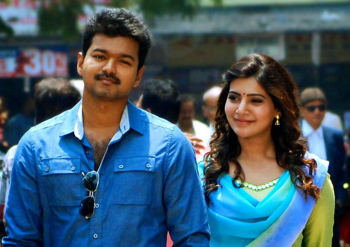 Vijay Samantha 4k Wallpaper