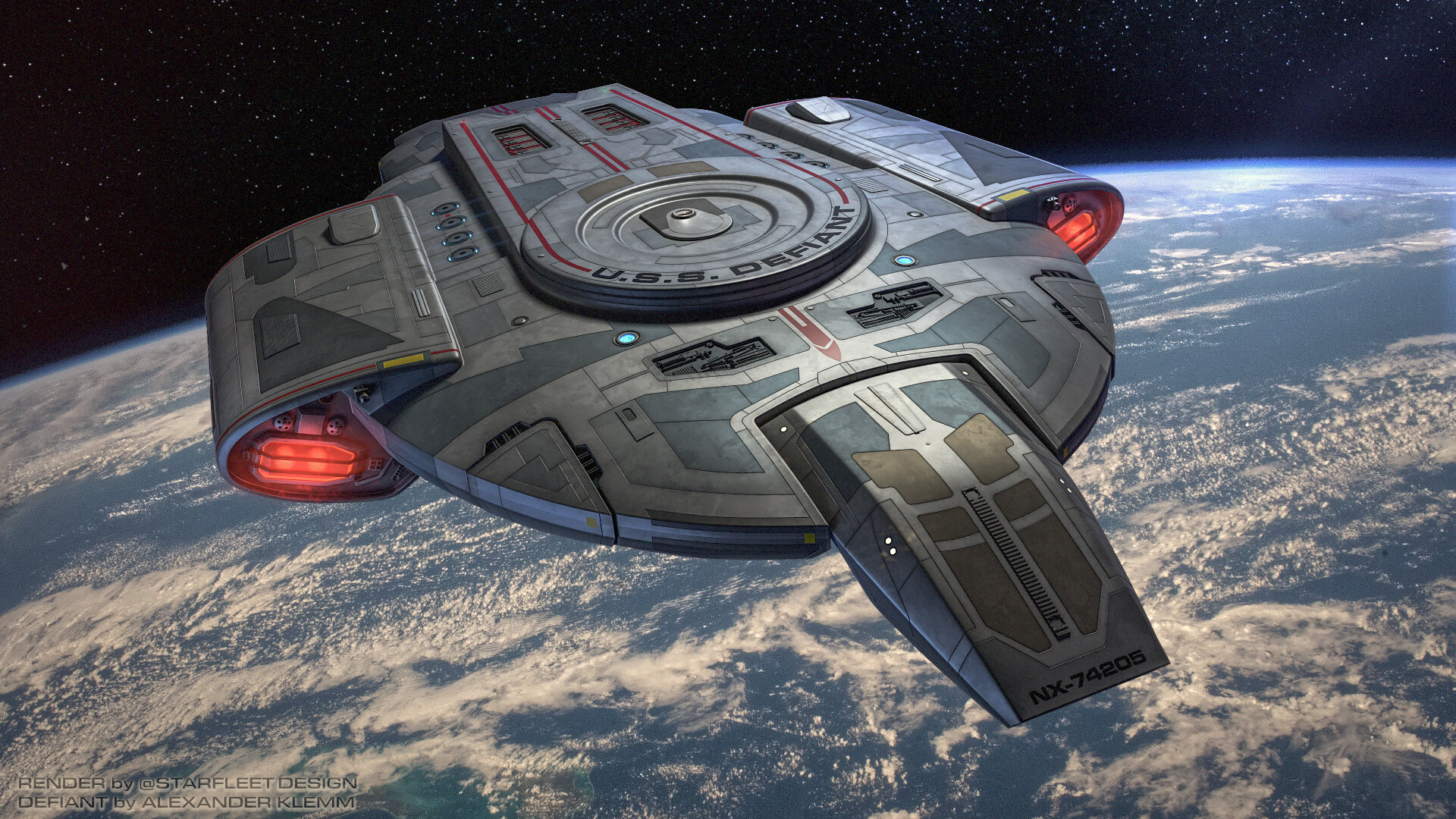 Voyager assorted Star Trek 3D art