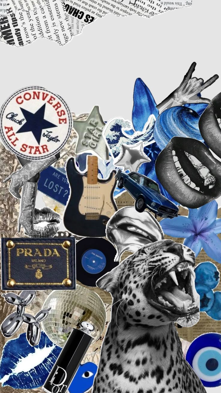 Blue Y2k esthetic wallpaper!♡ #blueaestetic #wallpaper #phone#chaos