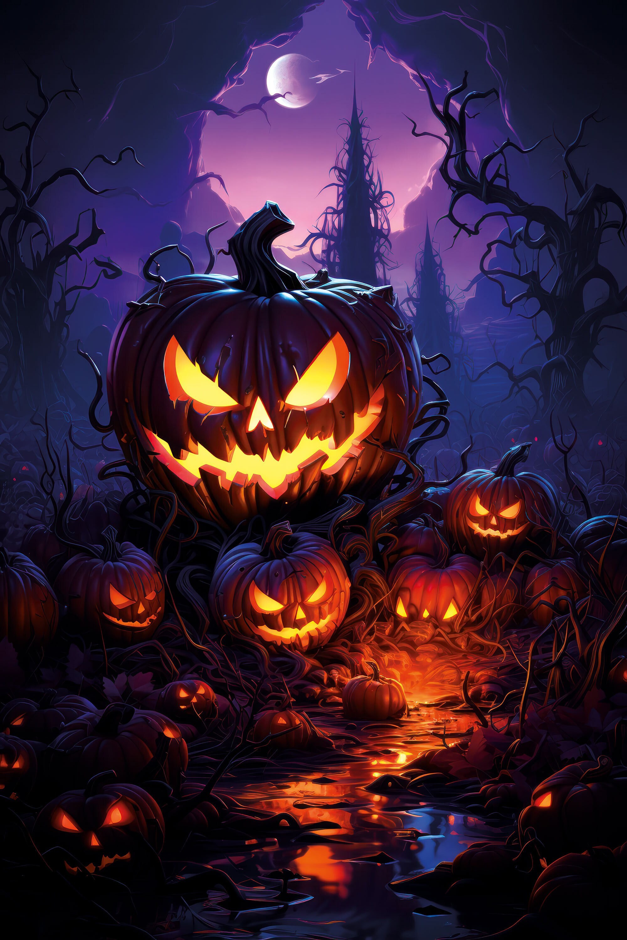 Halloween Tapestry Wall Hanging Pumpkin