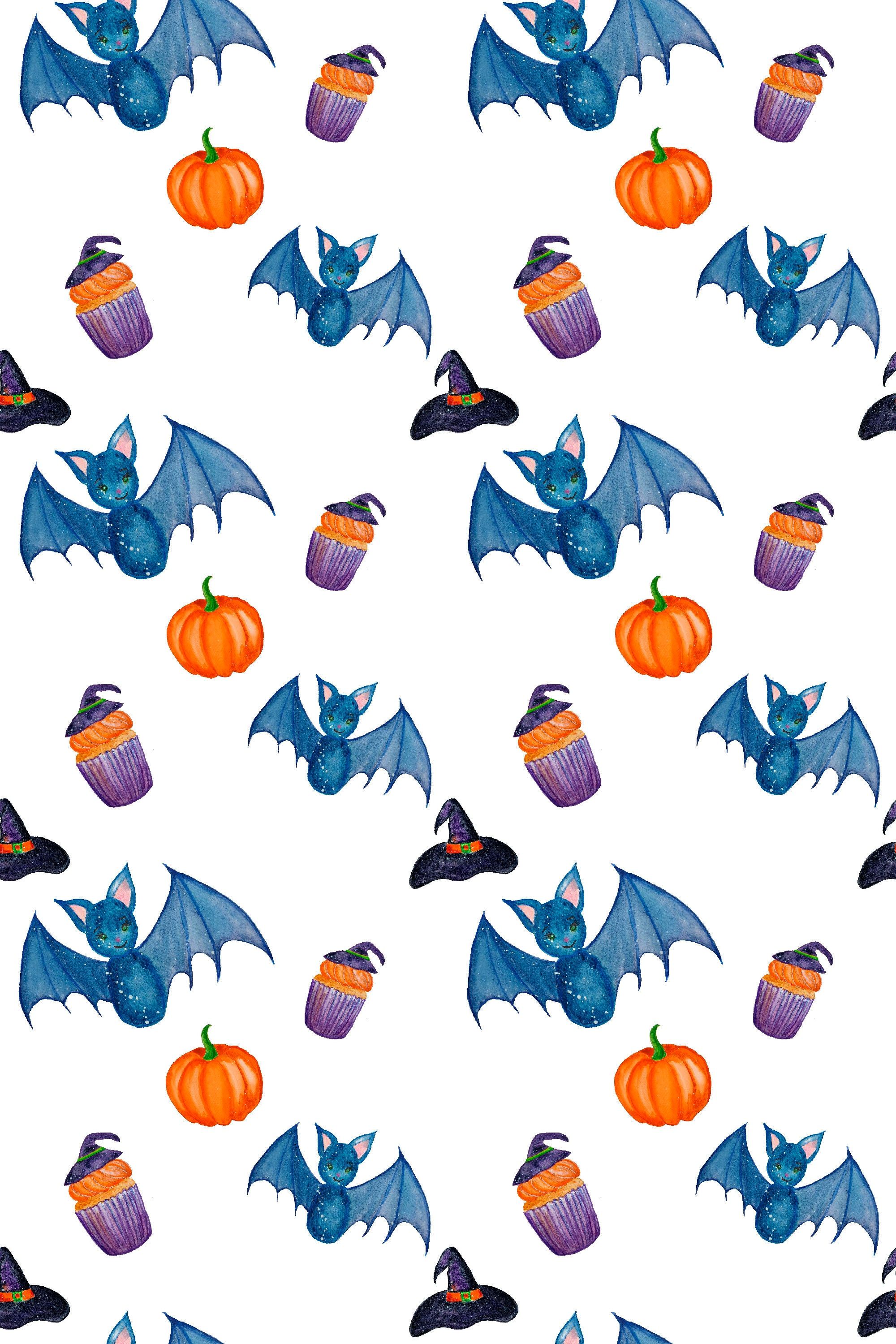 Halloween Digital Papers with cute