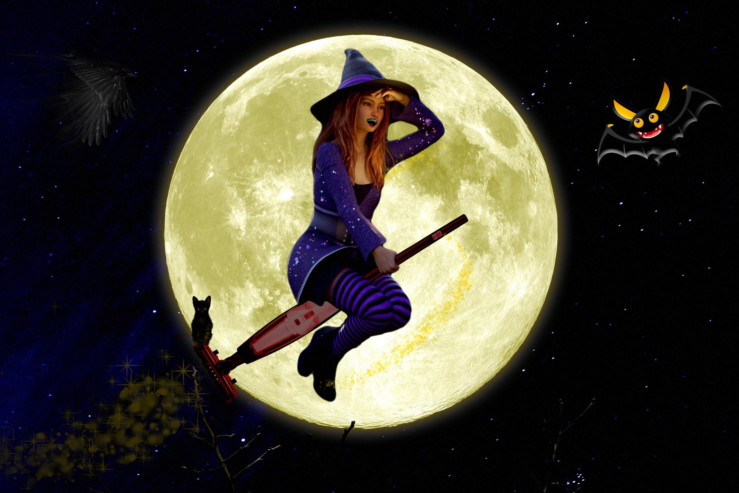 Scary Halloween Wallpaper 2021 HD, Background, Pumpkins, Witches, Bats & Ghosts