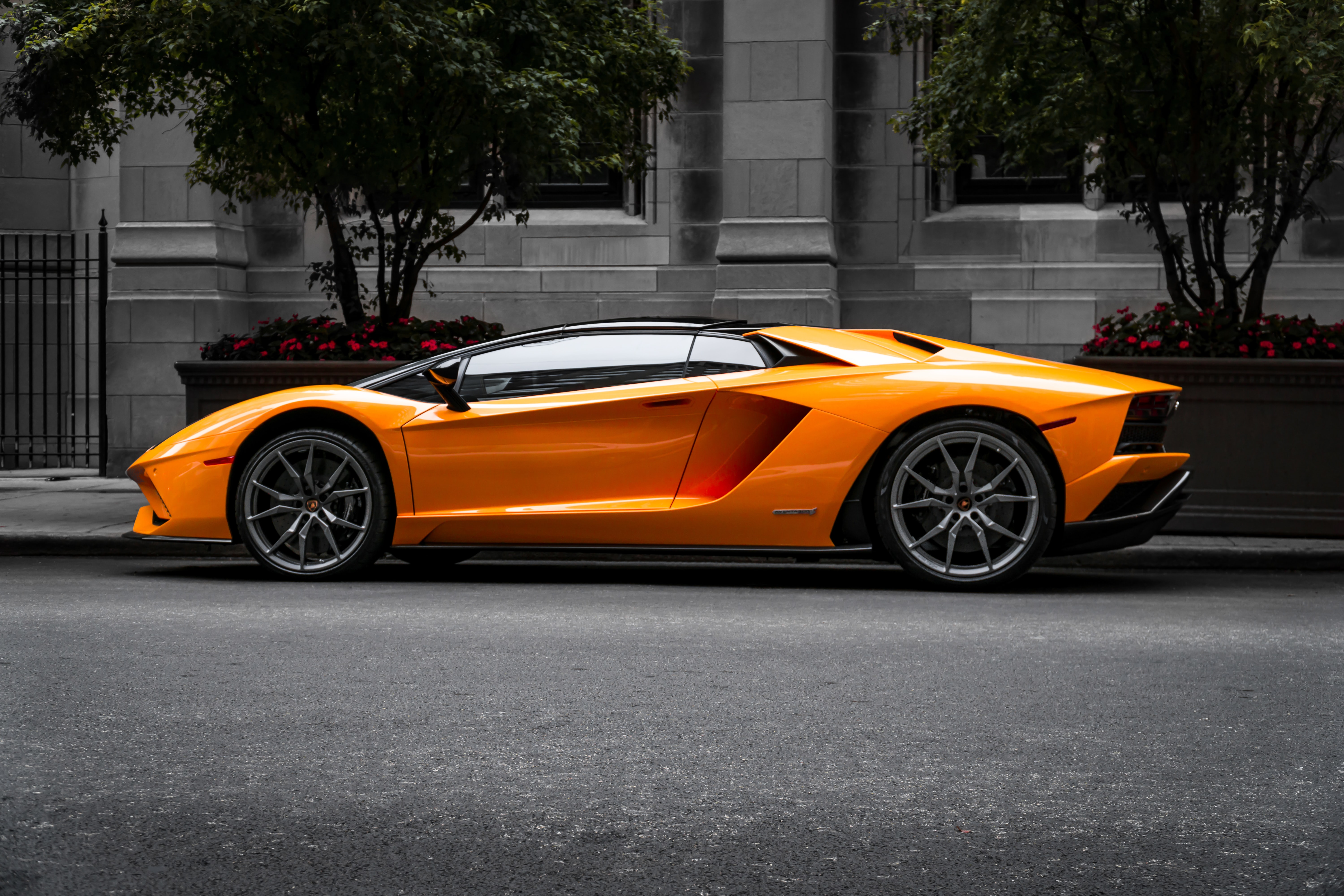 Download Orange Car Vehicle Lamborghini
