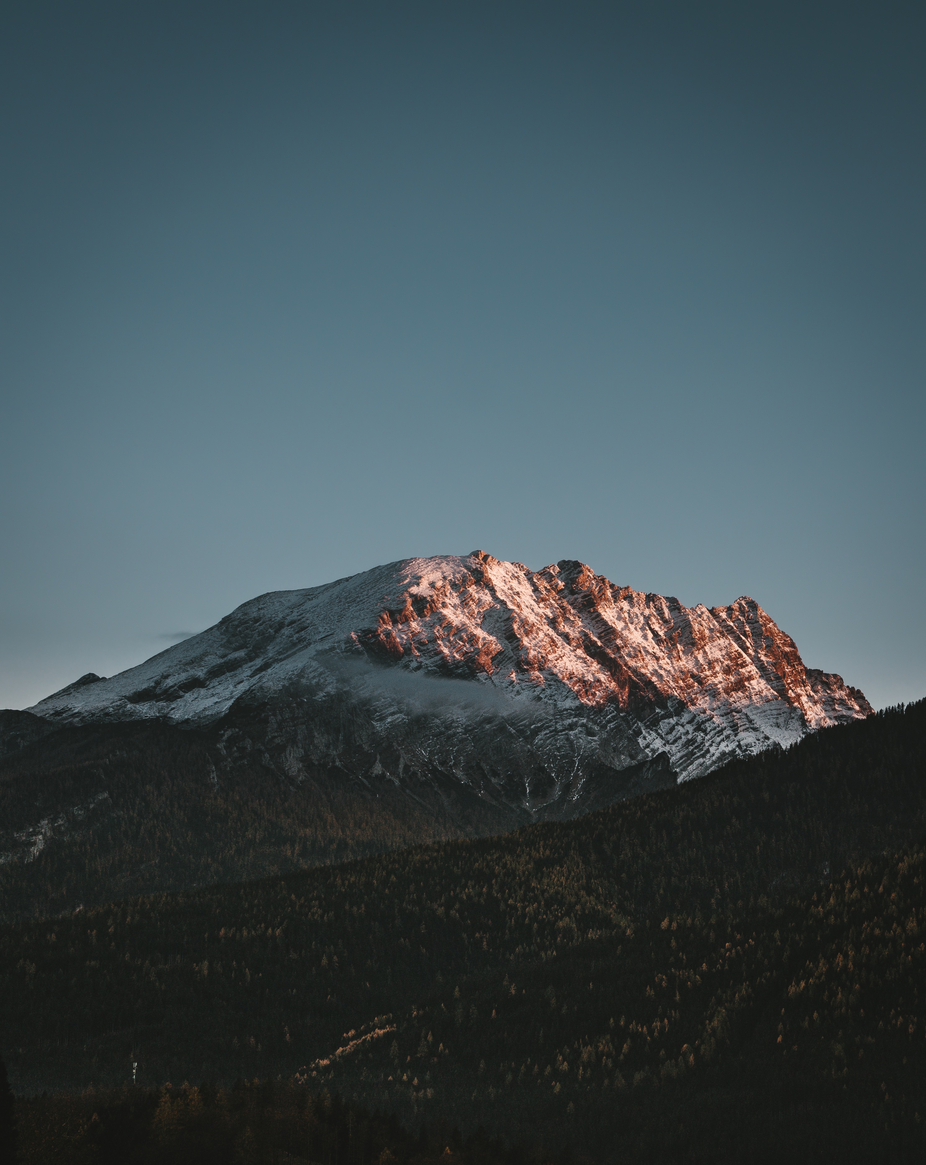 alpine, mountains, sunset, hiking, mood