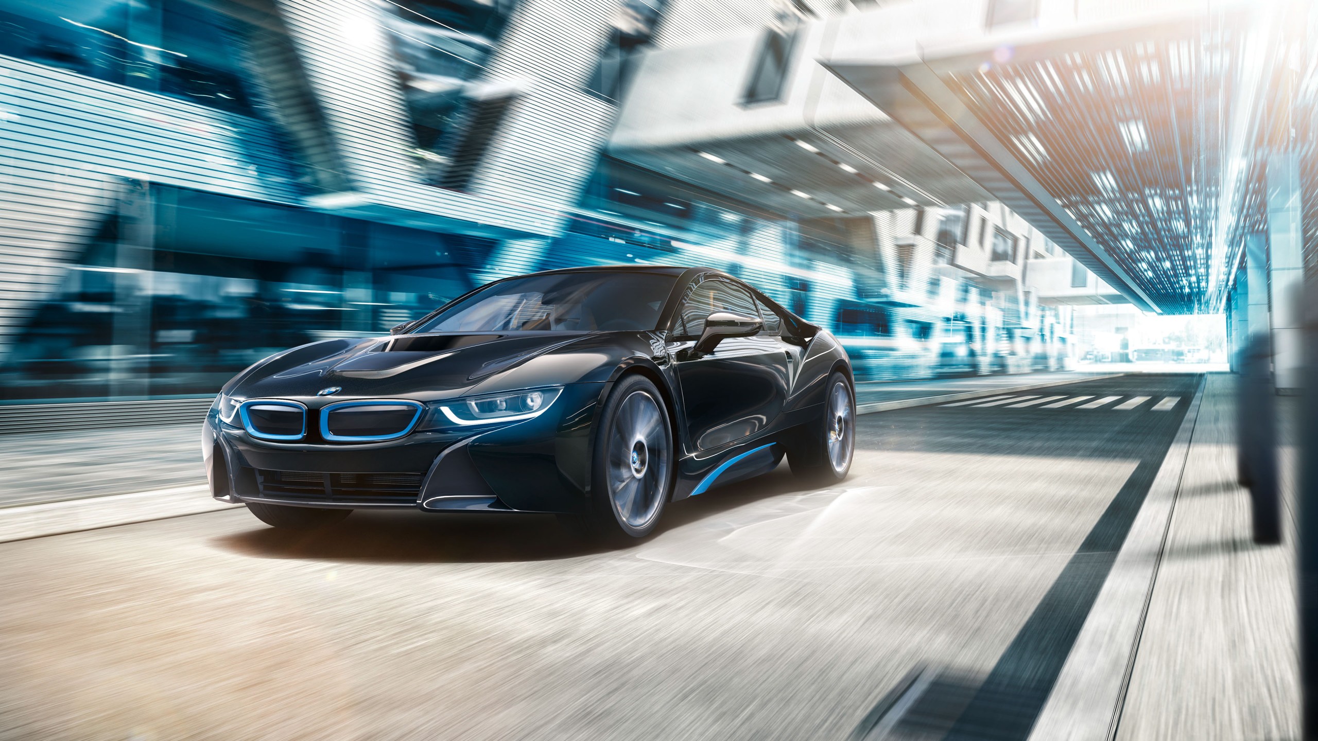 BMW i8 Night Black 4K Wallpaper