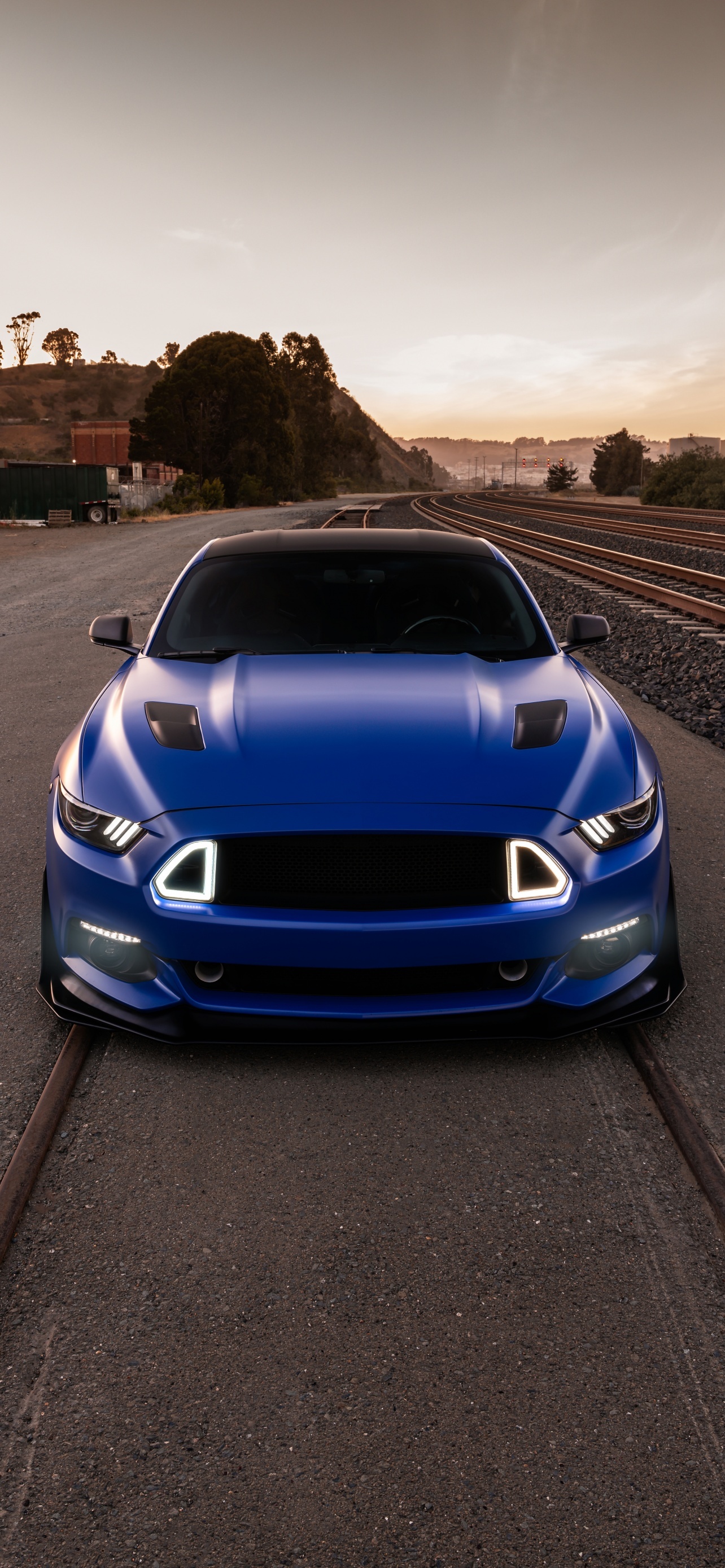 Free HD Blue Mustang Wallpaper