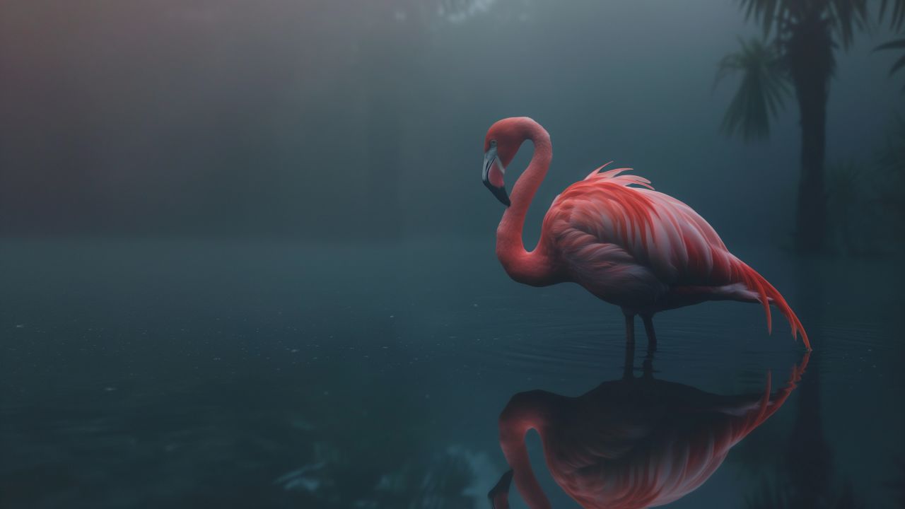Flamingo Wallpaper (Tourism, Pond)
