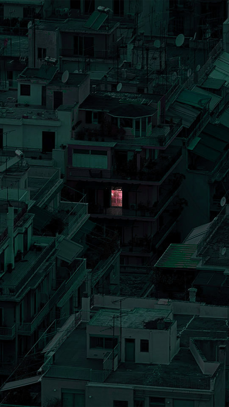 Minimal Dark Architecture Art Green