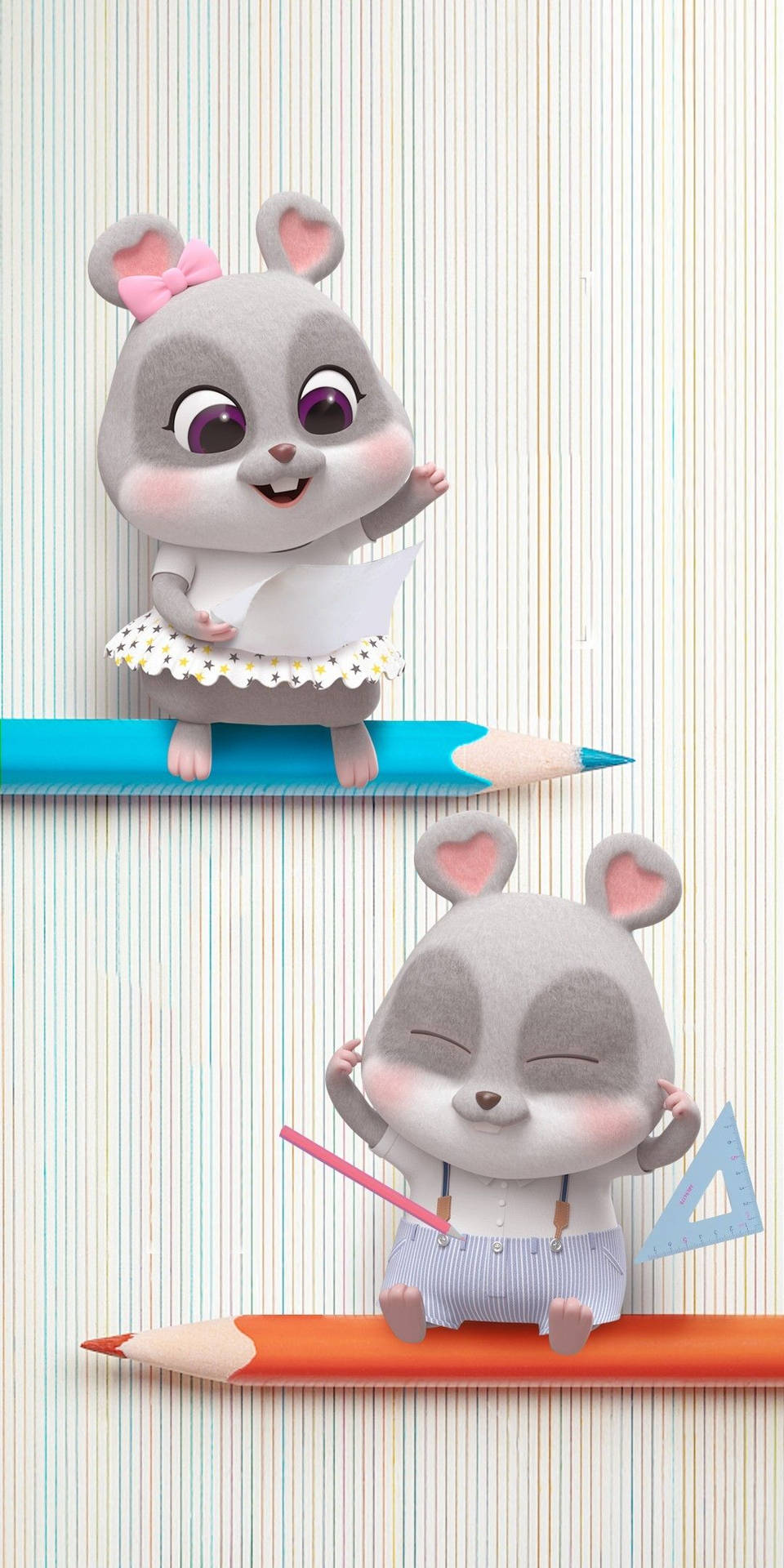 Download free Two Mice On Pencil