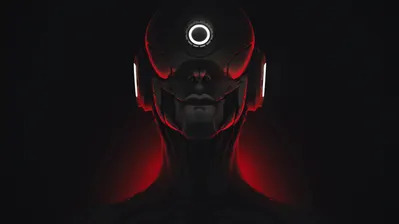 Sci Fi Cyberpunk Android Soldier CGI