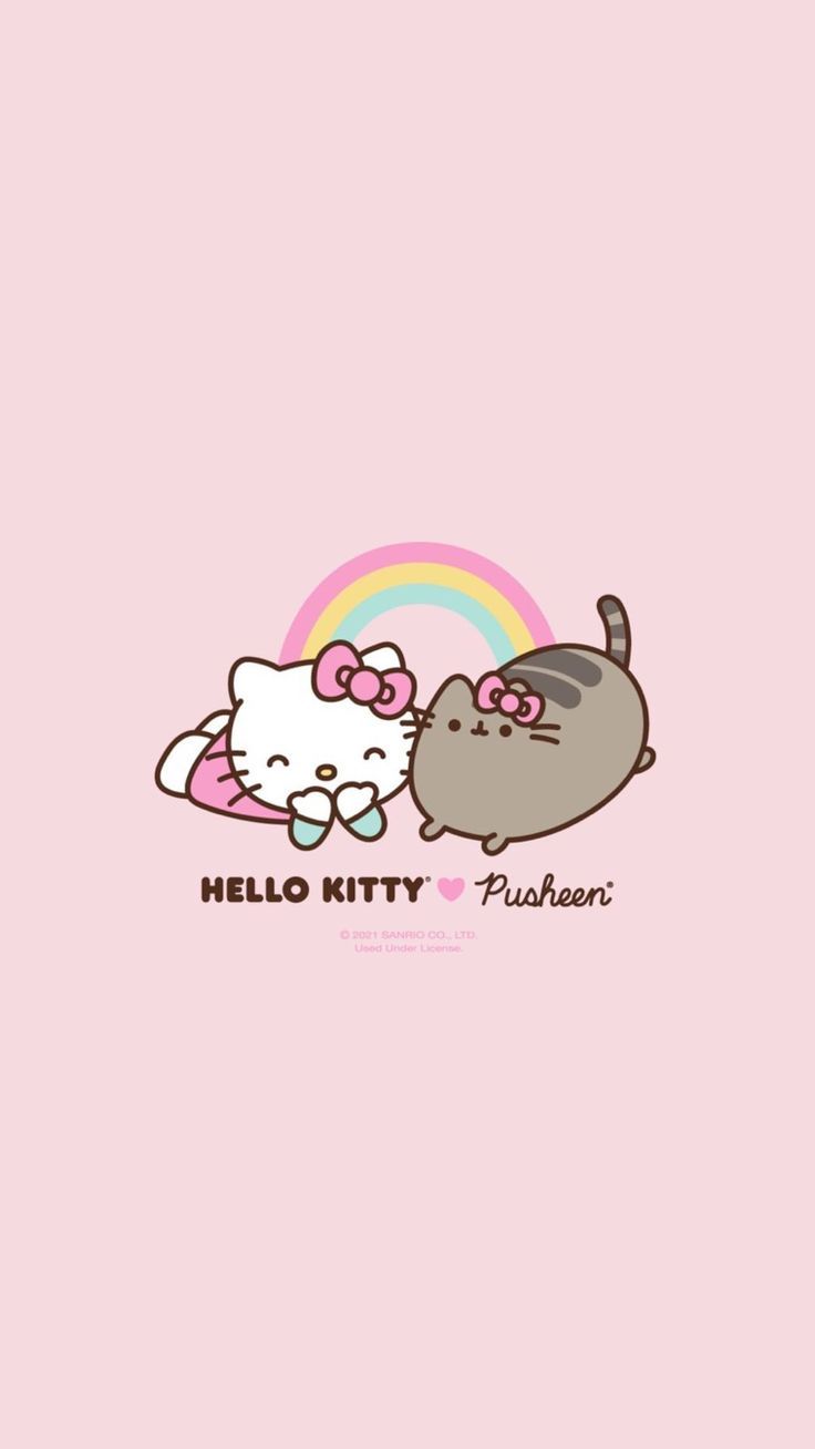 Hello Kitty y Pusheen Wallpaper