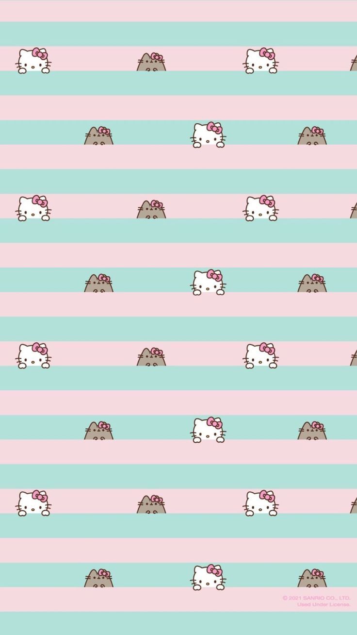 Hello Kitty y Pusheen Wallpaper