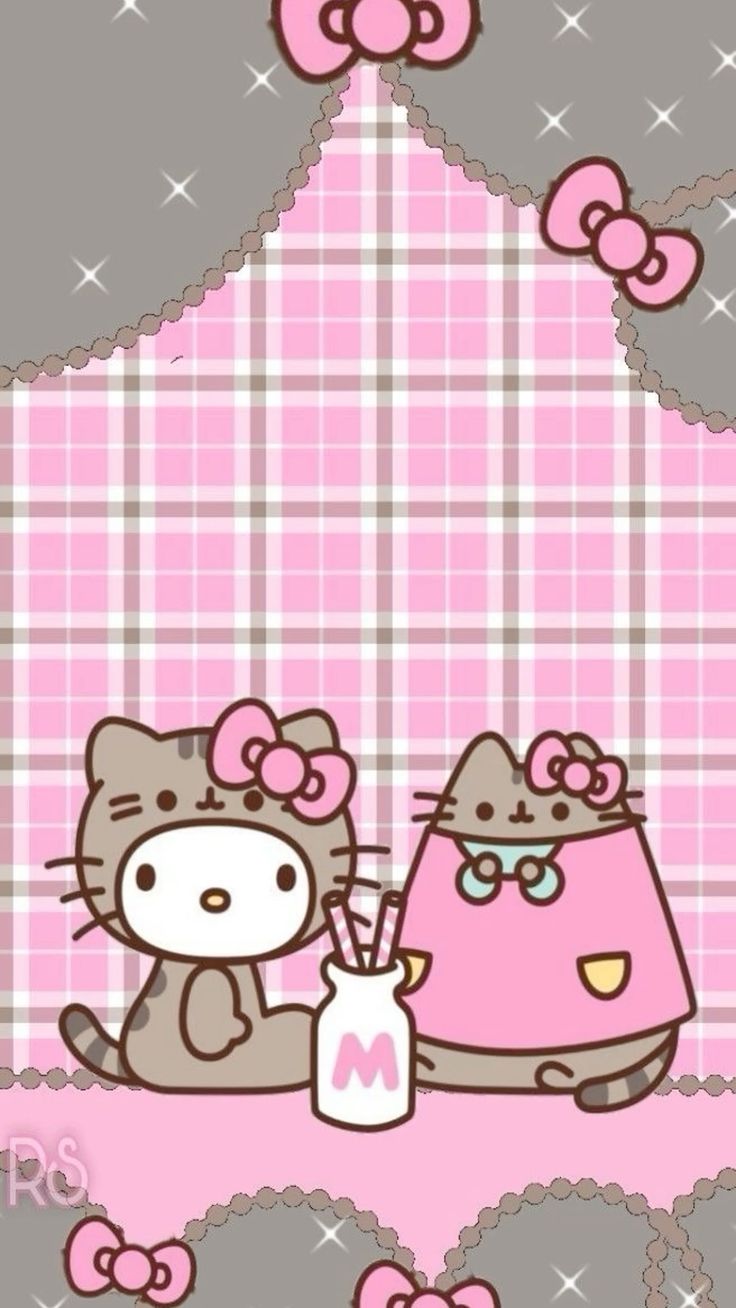 Hello Kitty x Pusheen Wallpaper