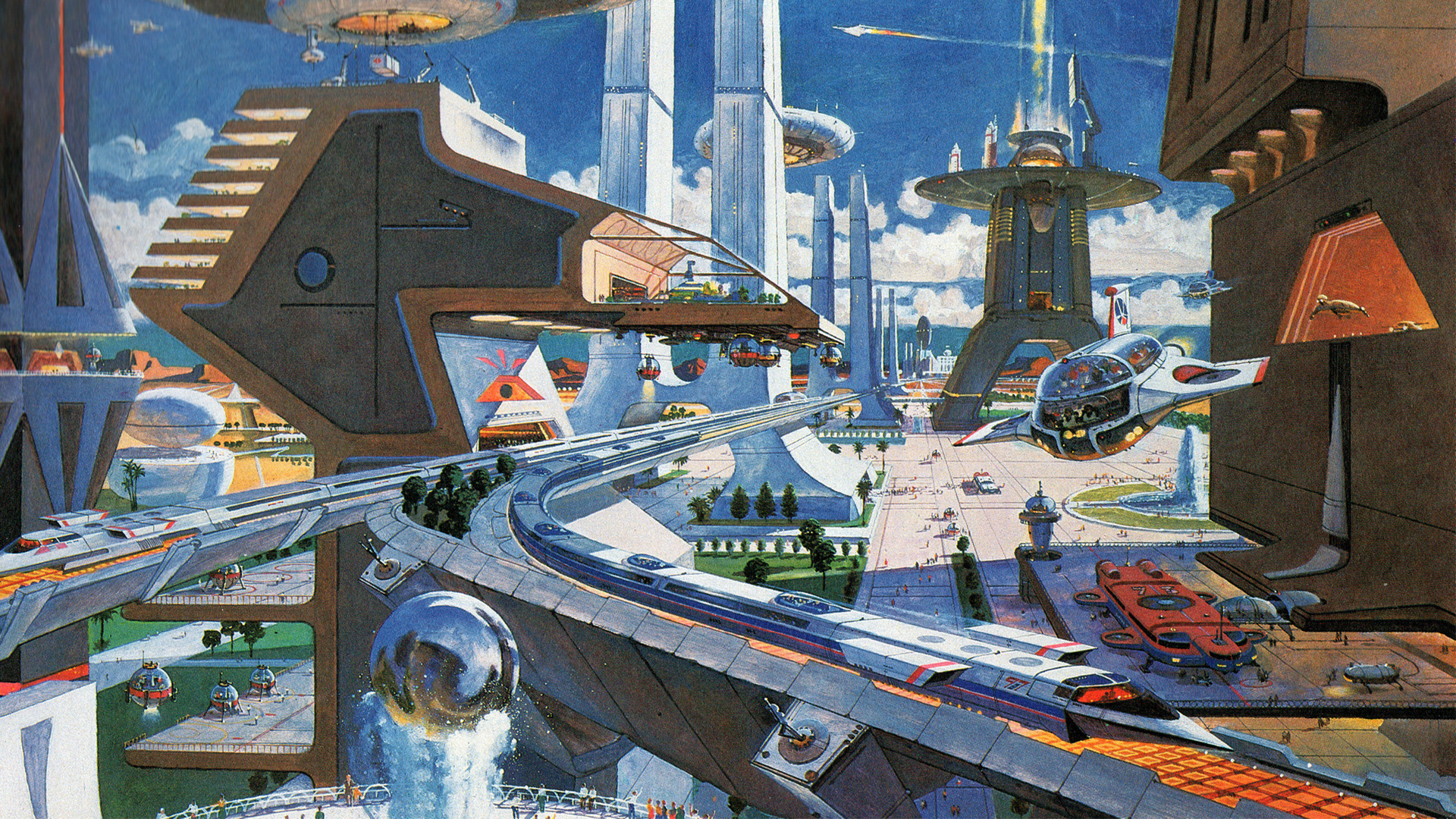 Retro futurism wallpaper dump