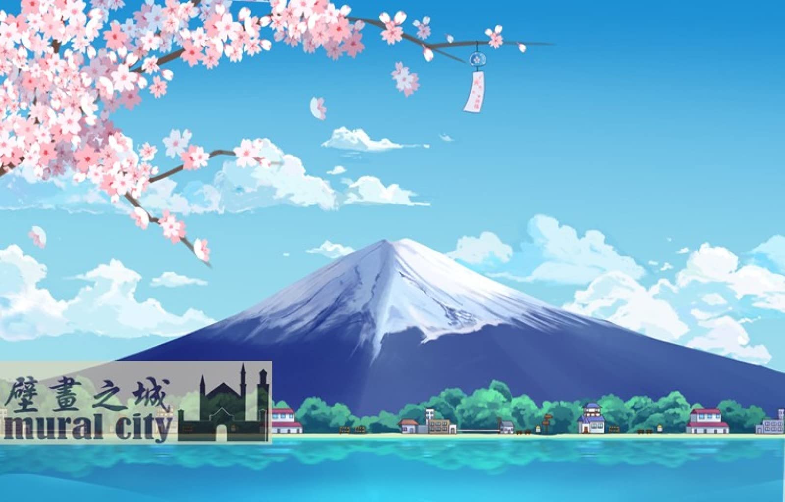 3D Mural Wallpaper Sakura Murals