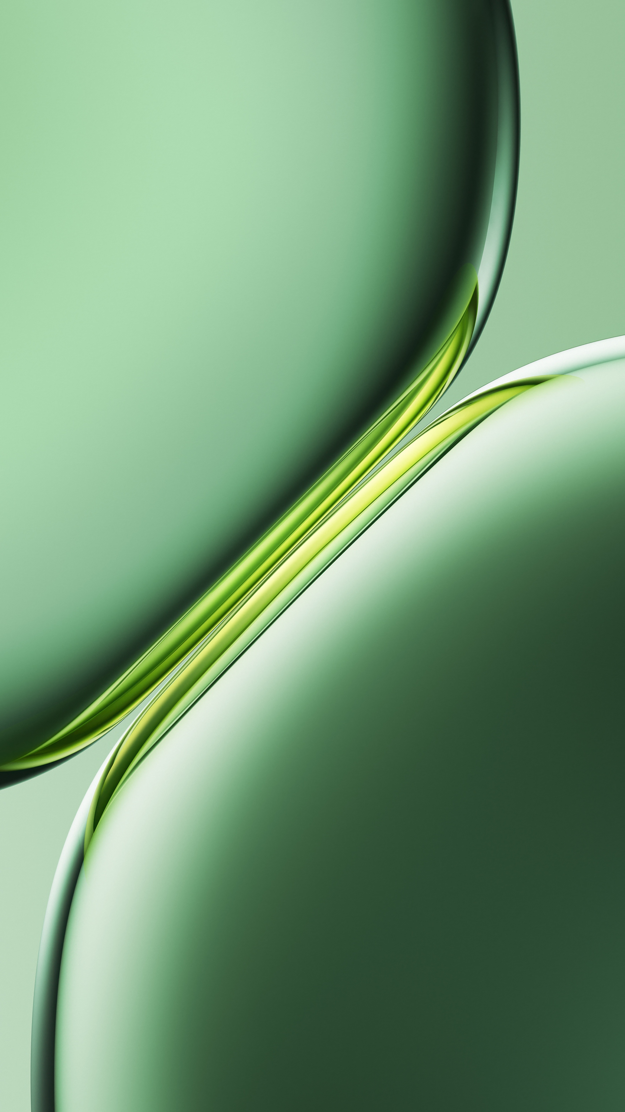 Green abstract Wallpaper 4K, 3D Render