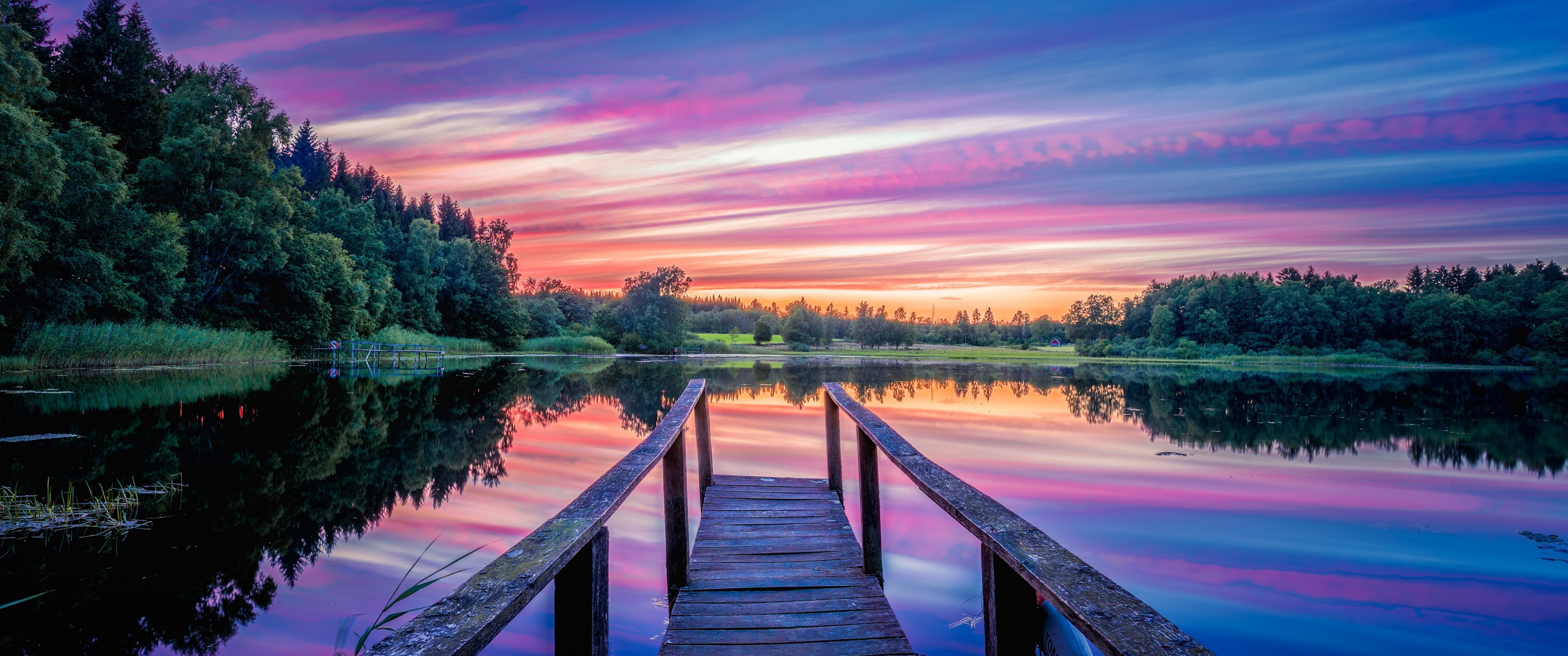 Twilight Wallpaper 4K, Dock, Pier, Dusk