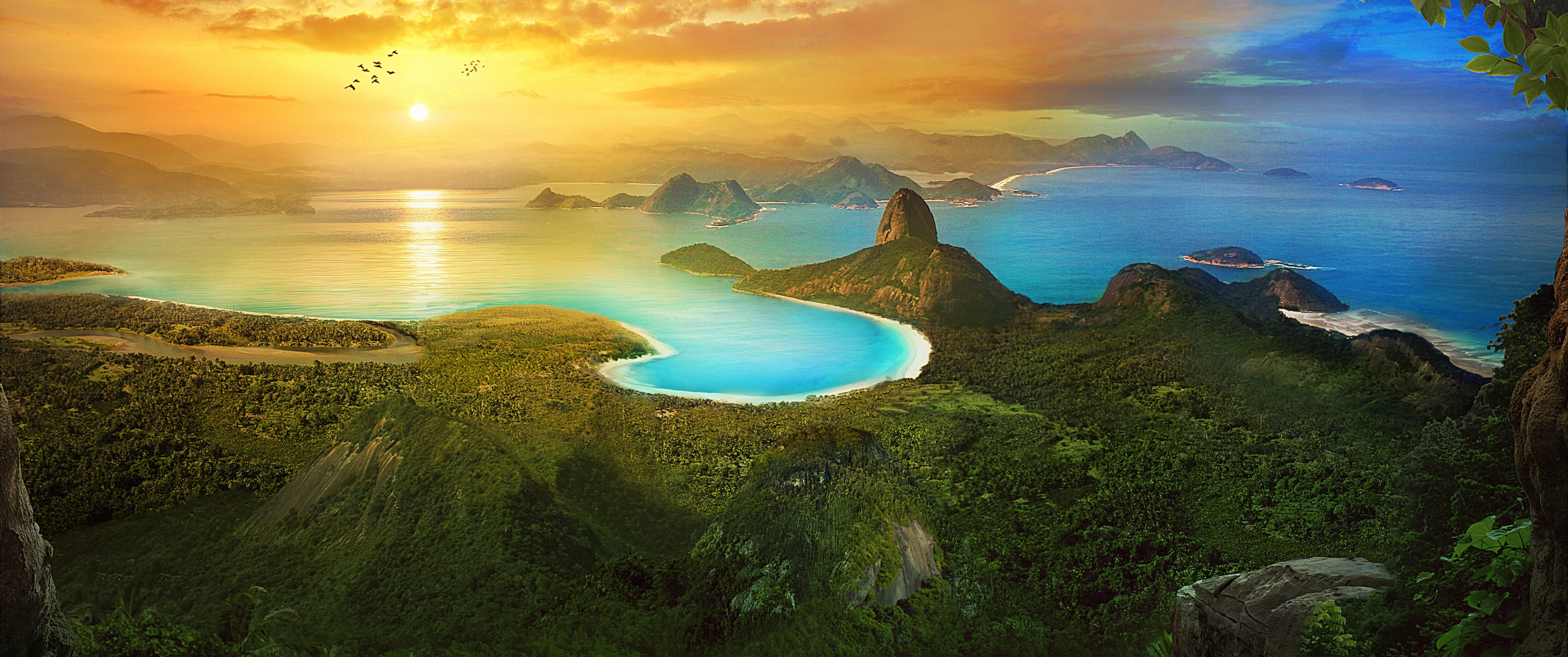 Wallpaper 4K, Scenery, Landscape, Sunrise