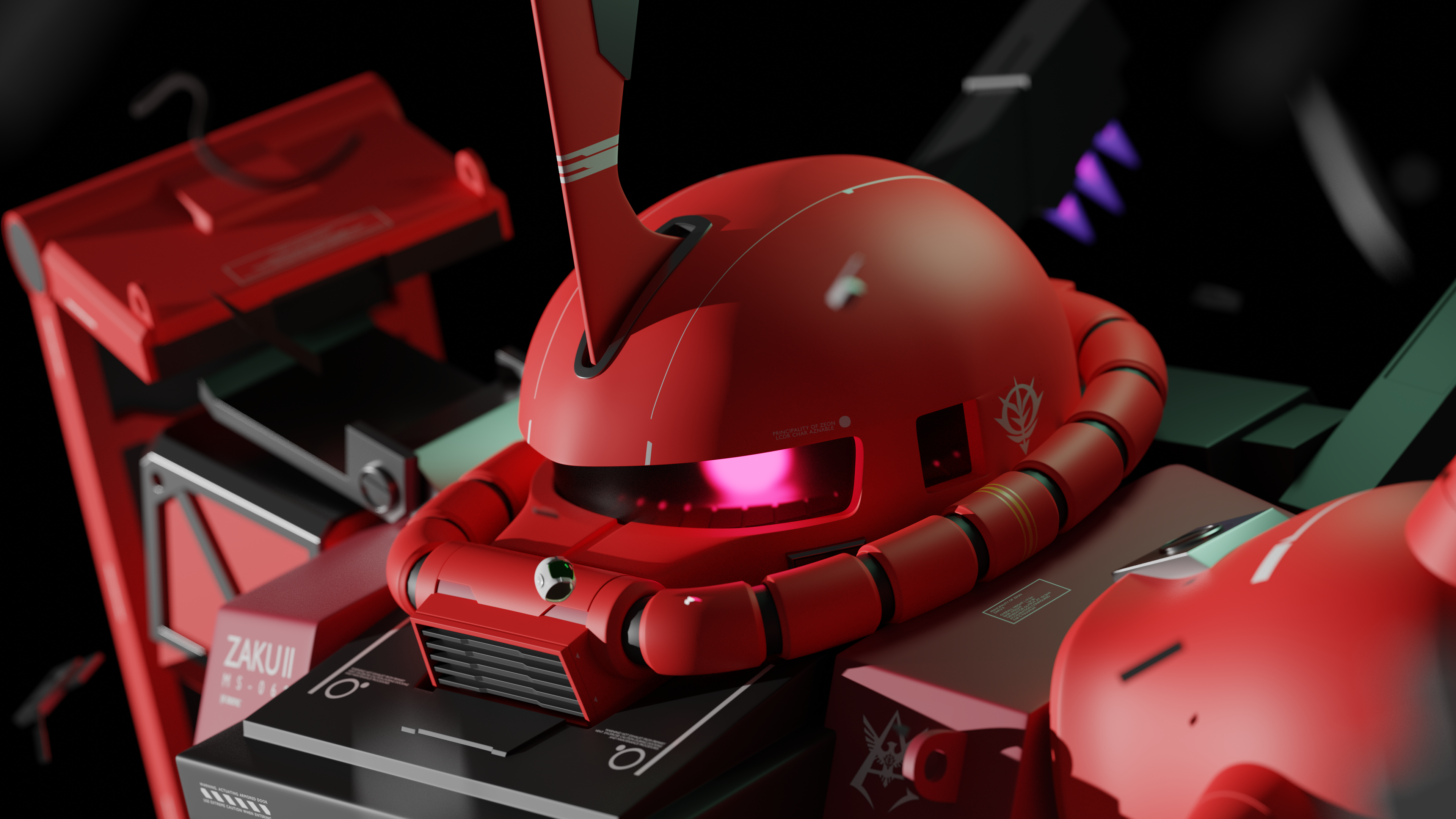 I made Char's Zaku II in Blender