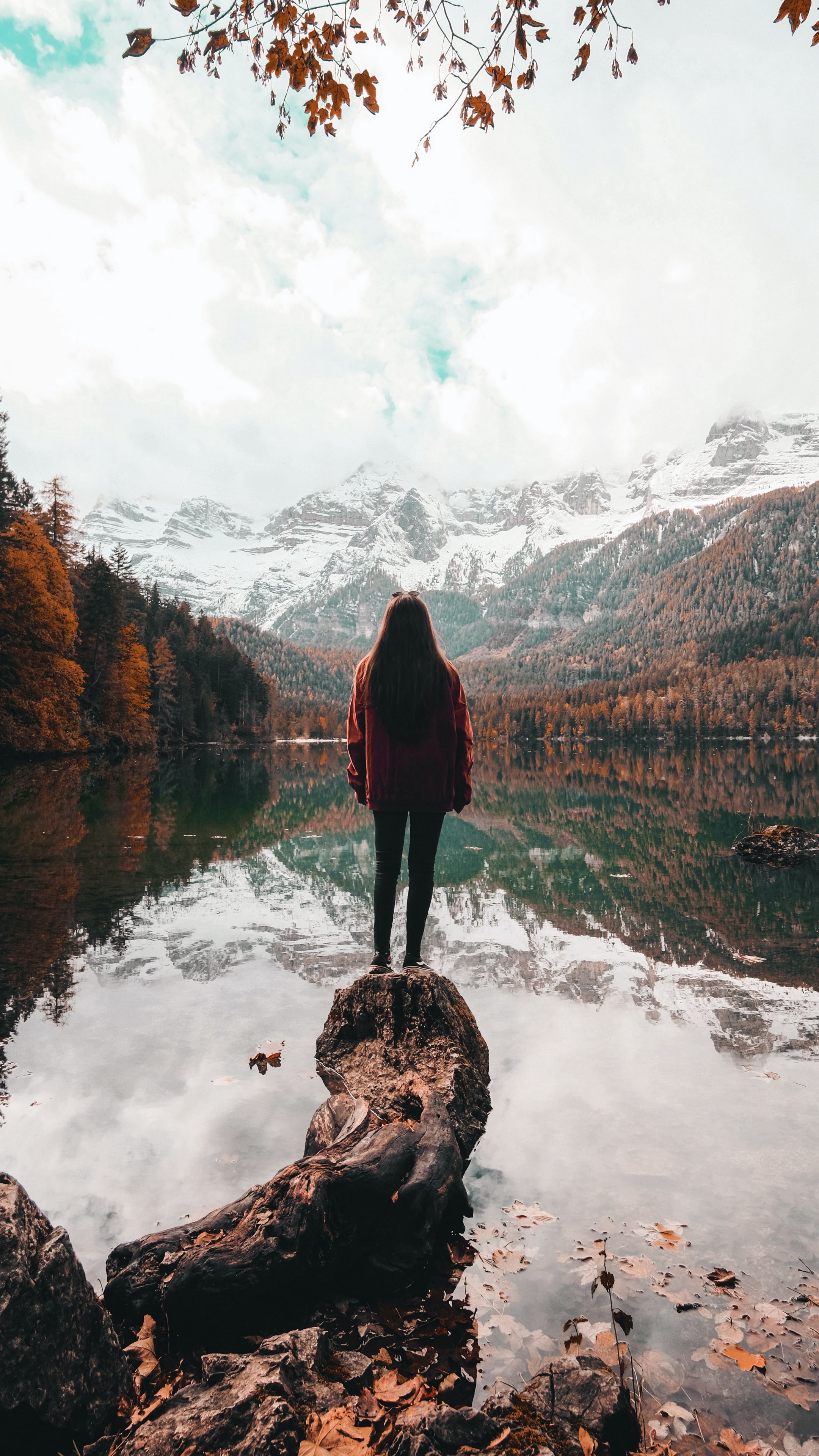 wallpaper 2160x3840 girl, alone