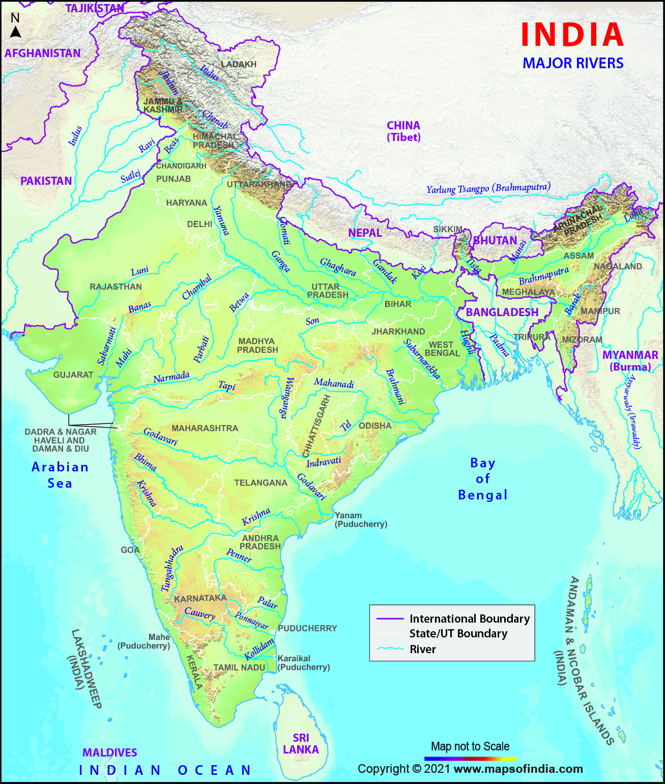 River Map of India