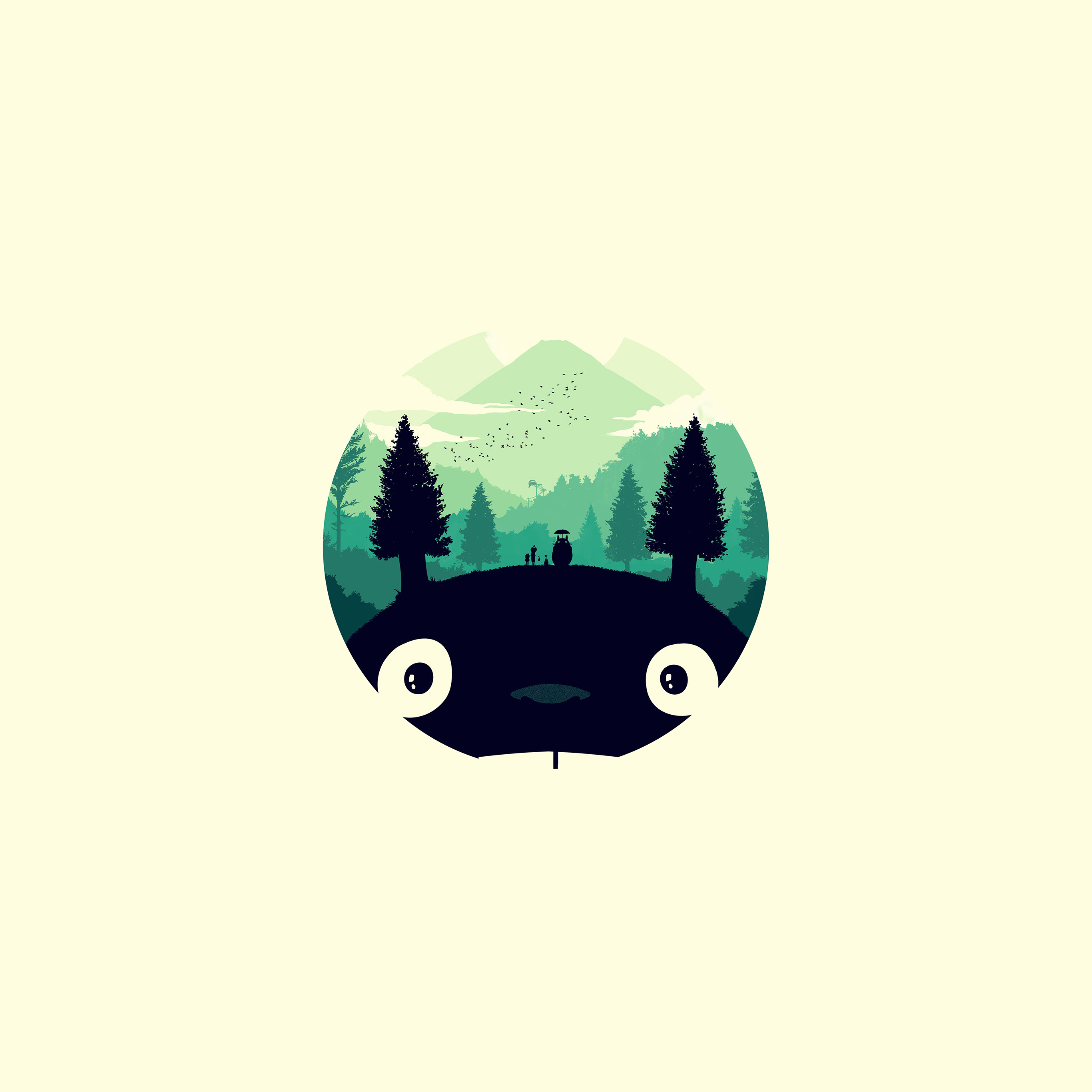 Totoro Art Illust Simple Cute