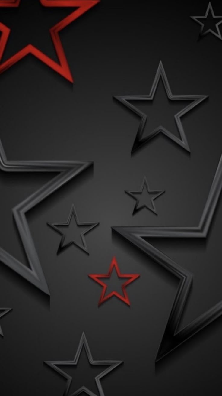 Red and Black Stars Wallpaper