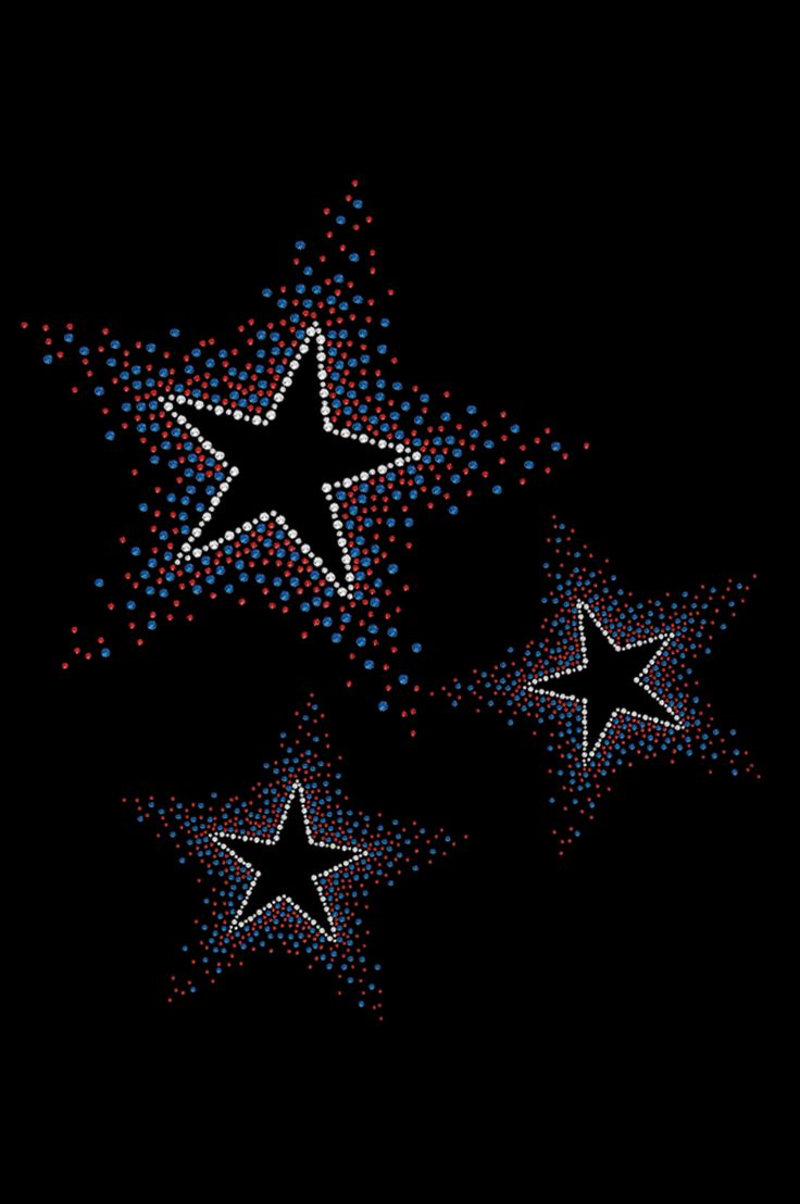 Black and Colourful Stars Wallpaper