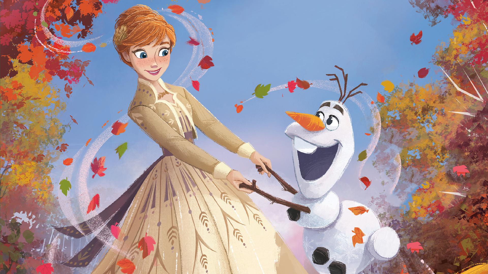 Anna and Olaf Wallpaper