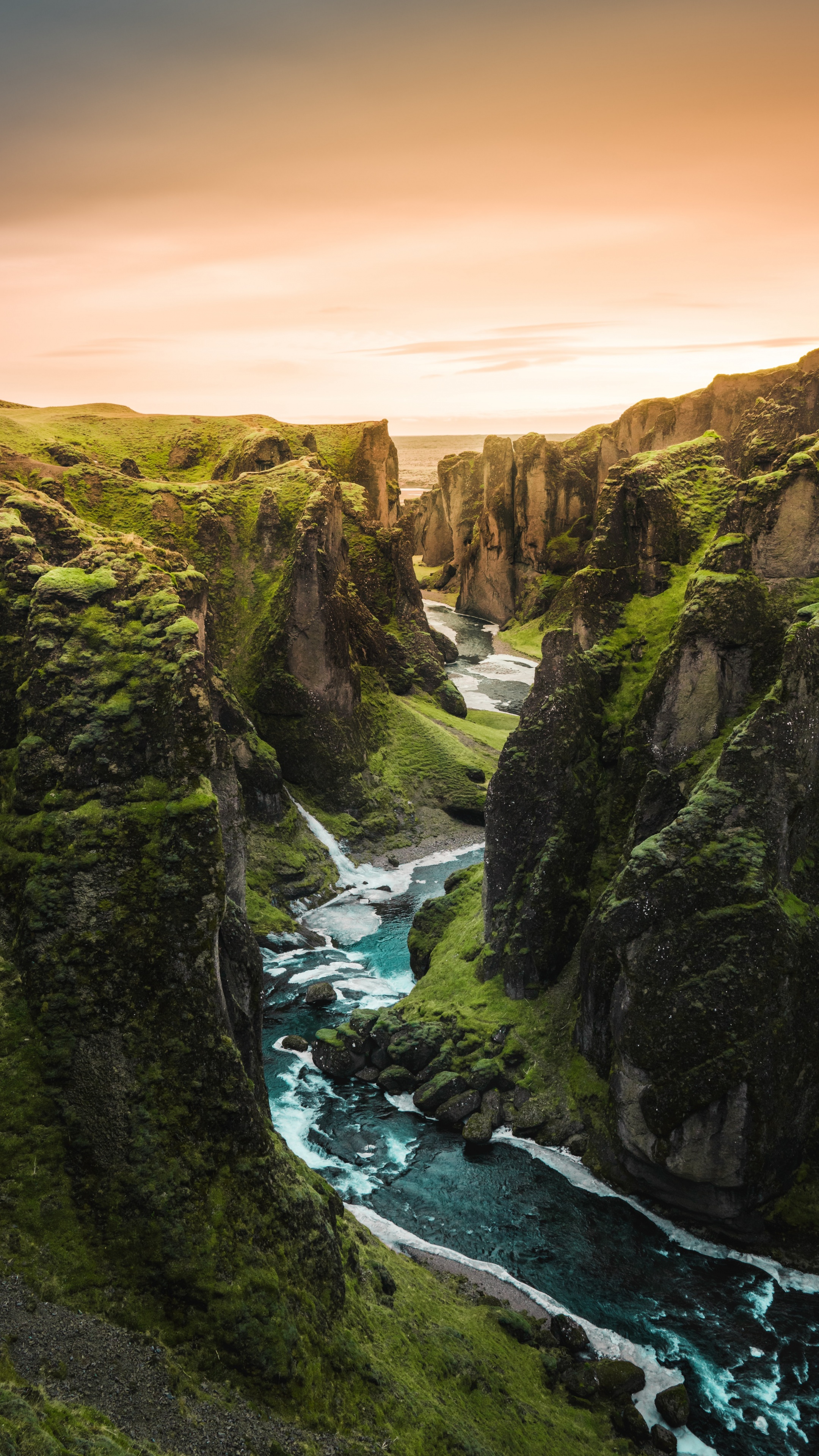 Mountains Wallpaper 4K, Cliffs, River