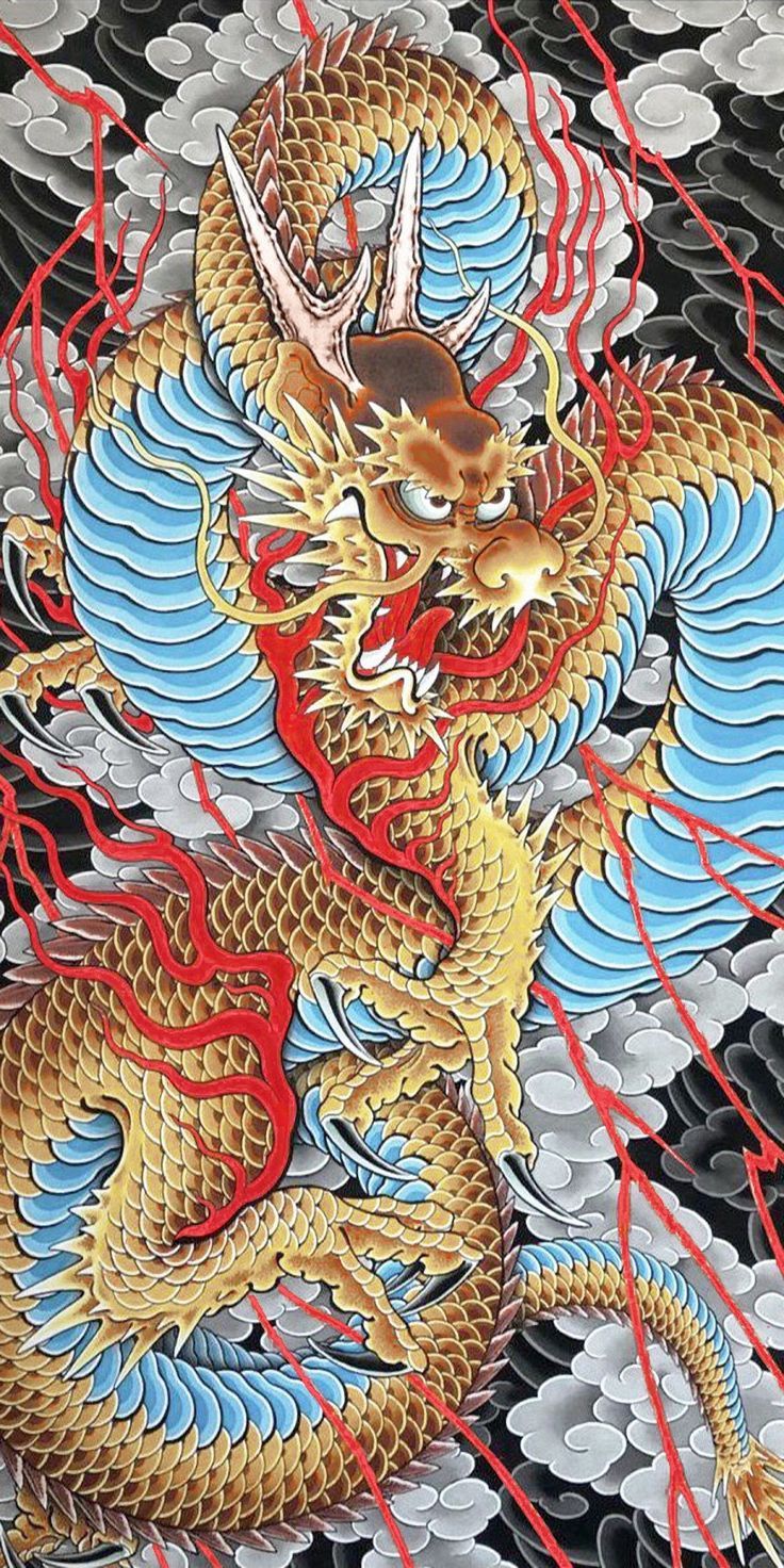dragon phone wallpaper colorful background