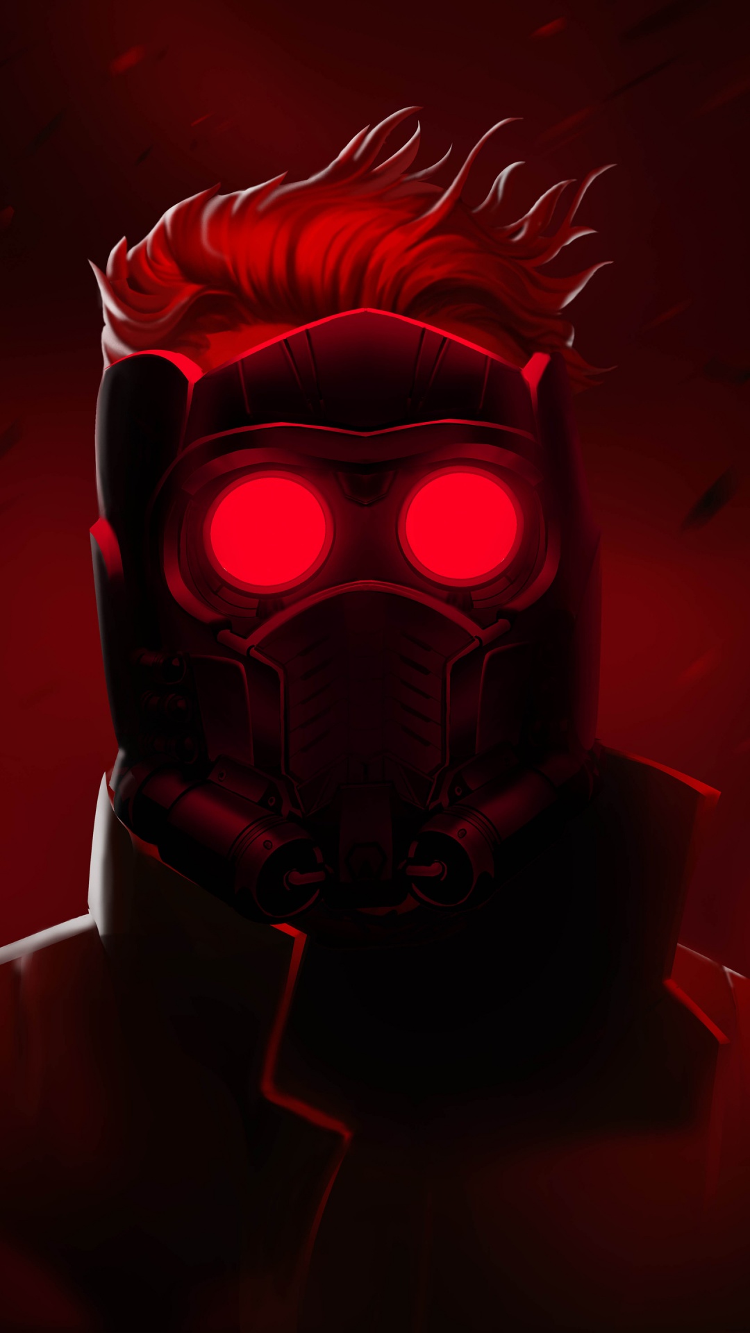 Star Lord Wallpaper 4K, Red Aesthetic