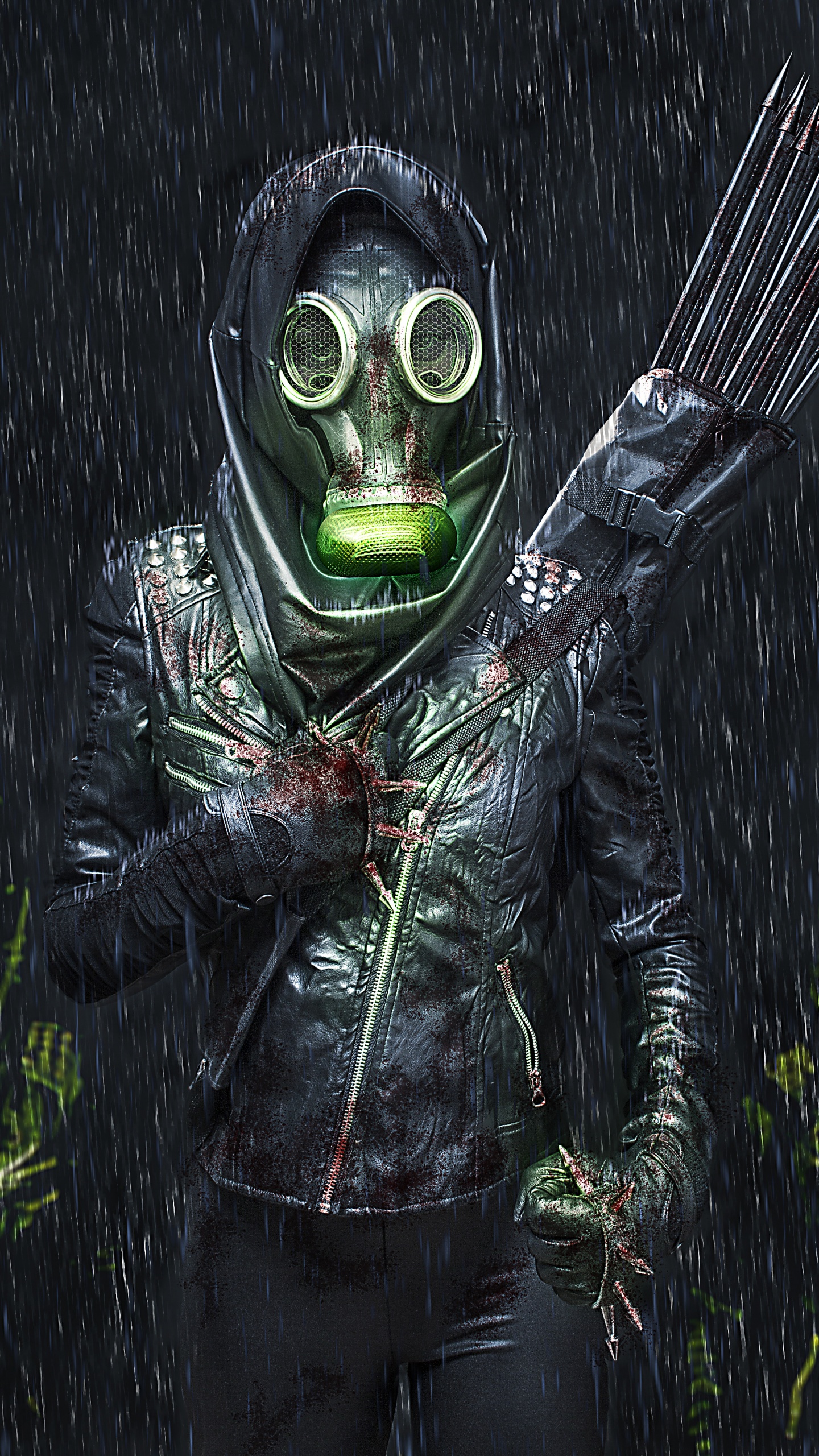 Hunter Wallpaper 4K, Gas mask