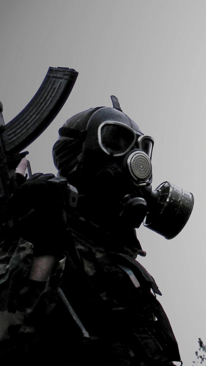 Download Dark Gas Mask Phone Wallpaper