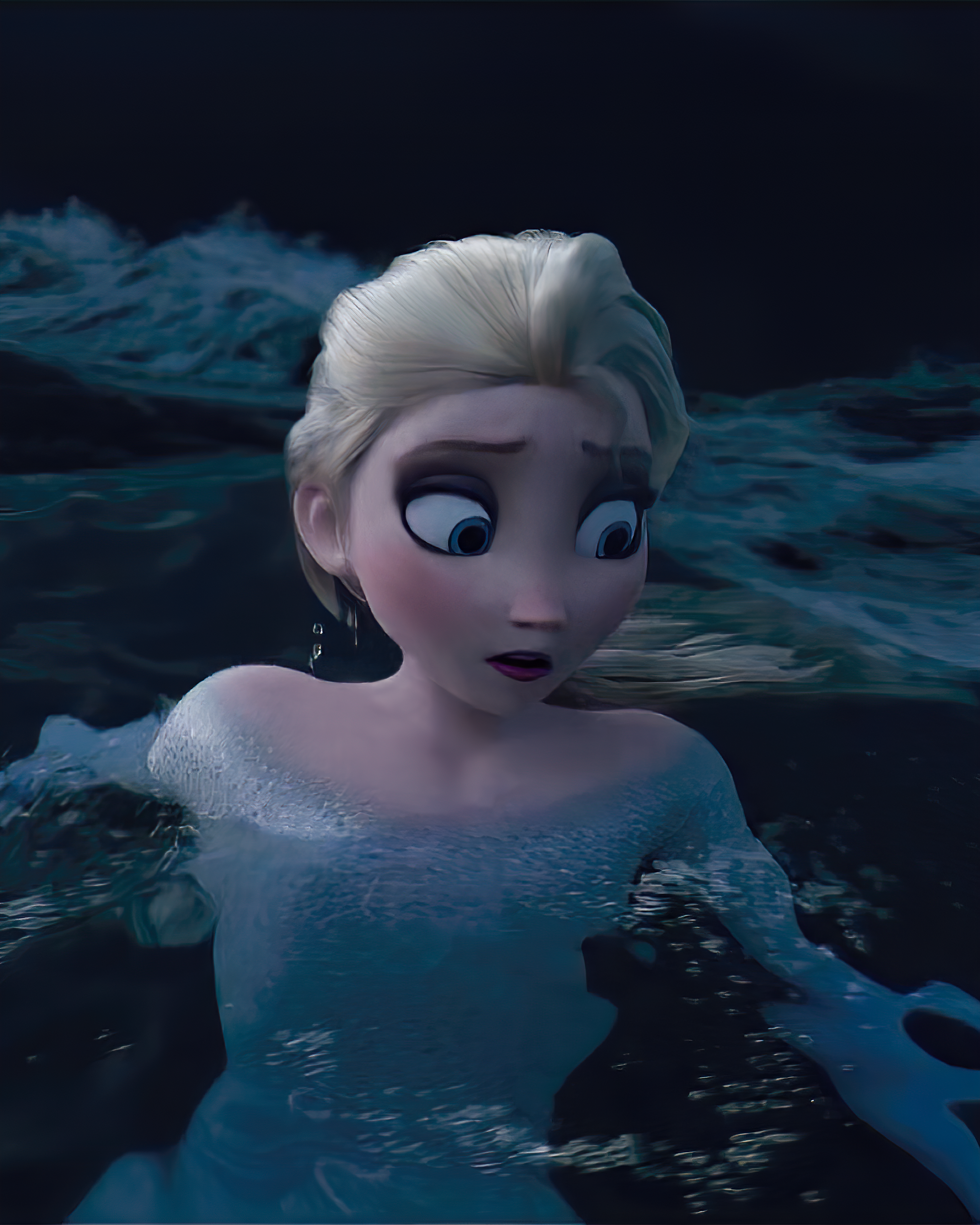4K ❄️ Elsa Swimming ❄️. Mobile